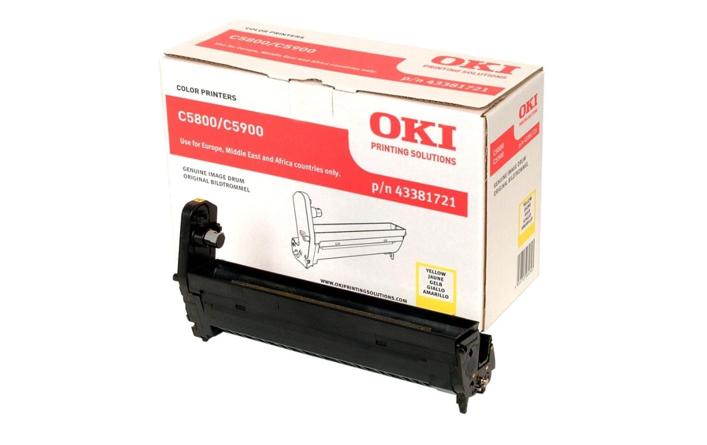 OKI Original - Bildtrommel - Gelb - 43381721 - für C5800/C5900/C5550MFP - 20'000 Seiten