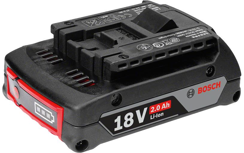 Bosch Professioneller GBA Akku 18 V 2,0 Ah (36 Wh) AMPShare 18 V – 1 Stk – für Bosch