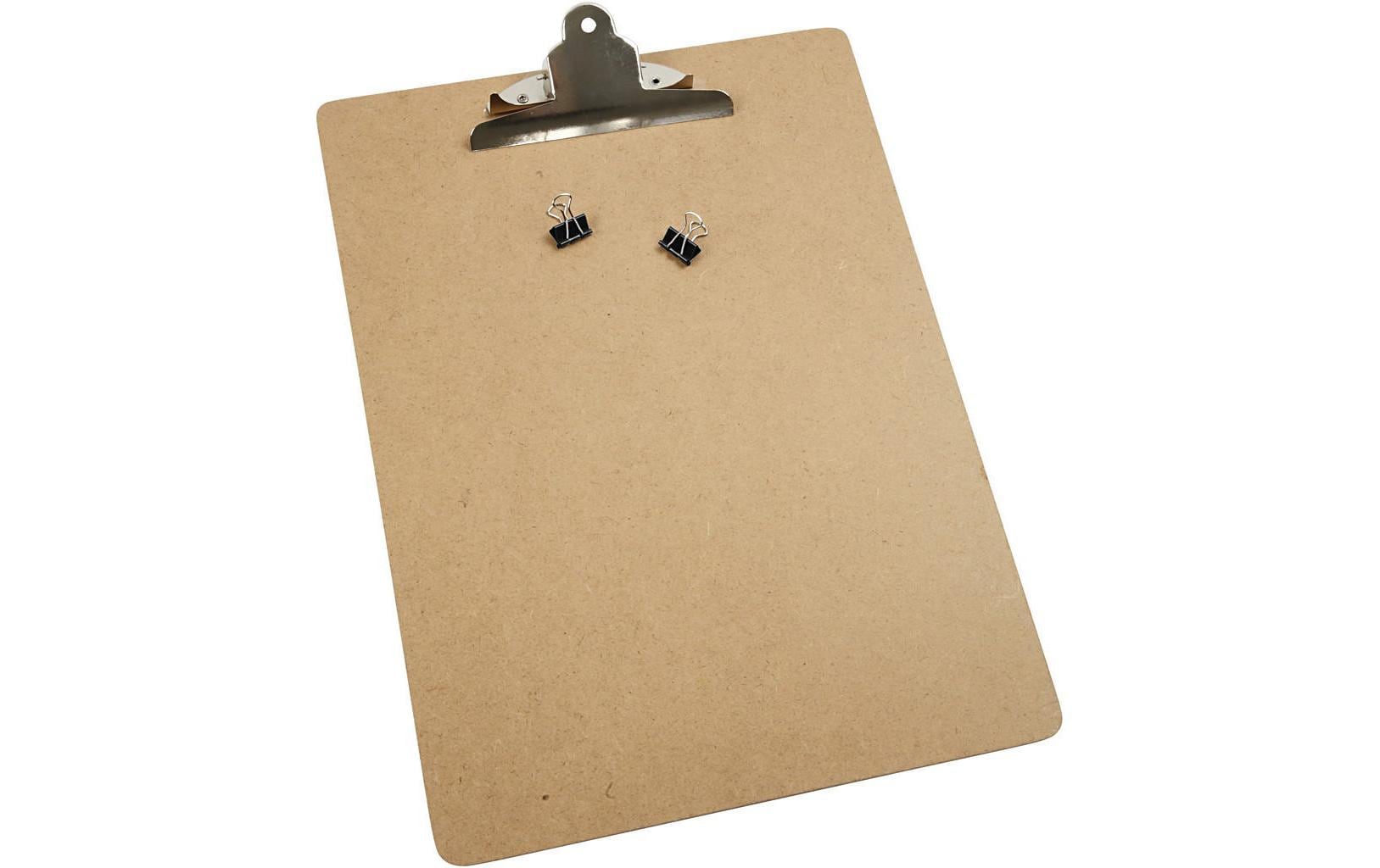 Creativ Company Klemmbrett 320 × 470 mm – braun – mit Metallklemme