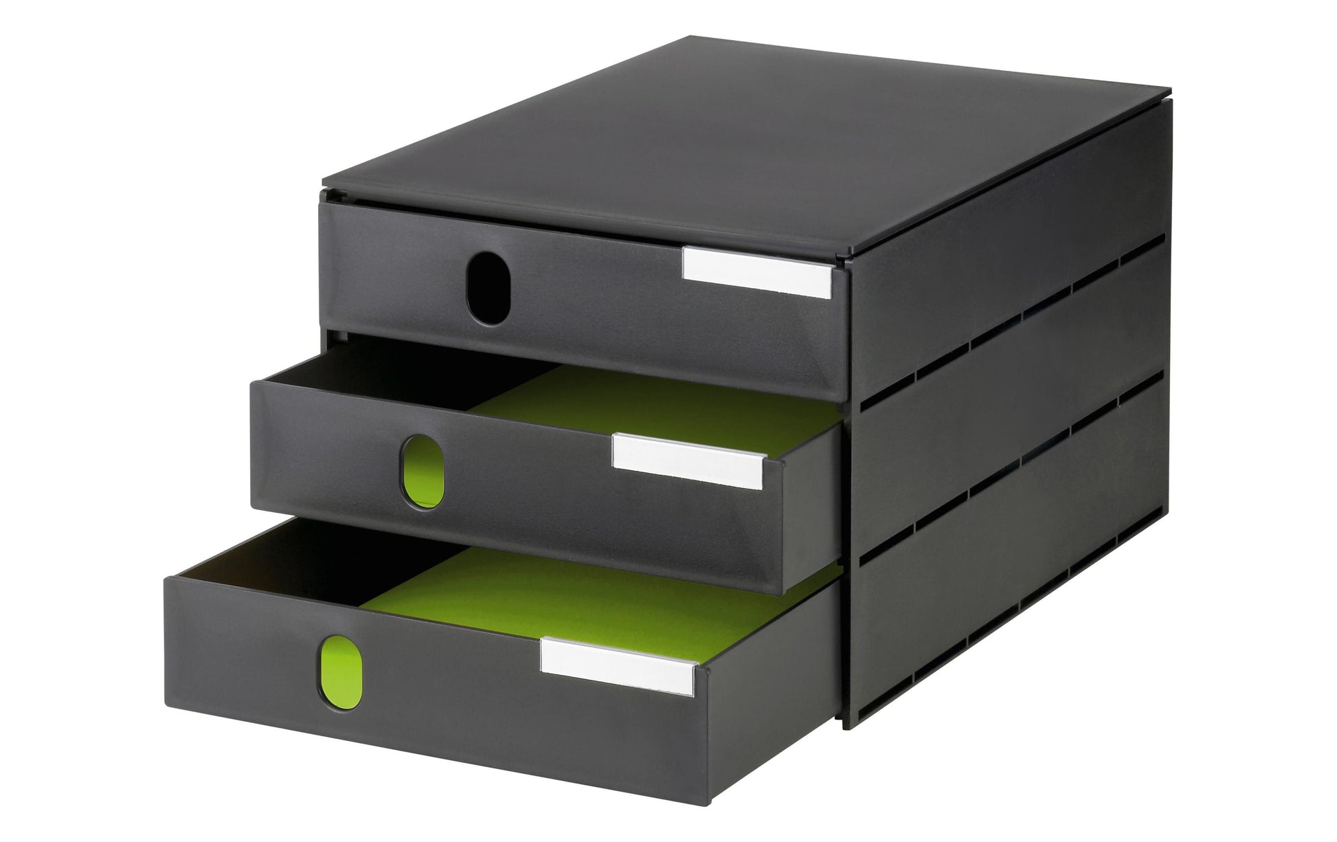 Styro VAL PRO – Schubladenelement – Kunststoff, mit Beschriftungsfeld, schwarz, 243×335×200 mm