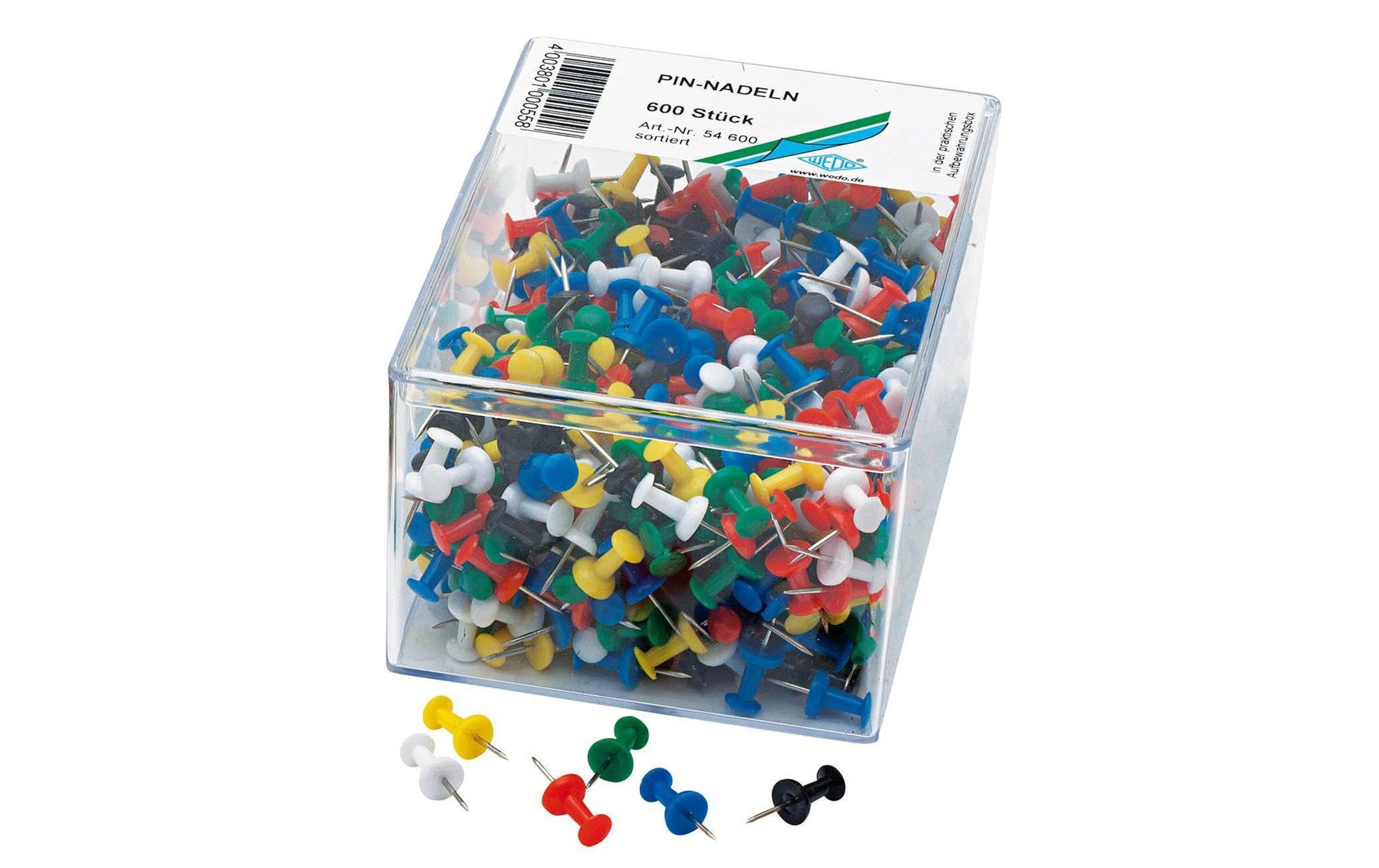Wedo Pinnnadeln – Ø 23 mm – 600 Stk. – sortiert