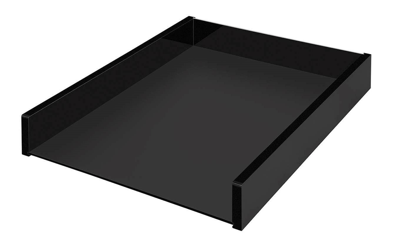 Wedo Black Office – Briefkorb für A4, Acryl, schwarz, 238 × 48 × 305 mm