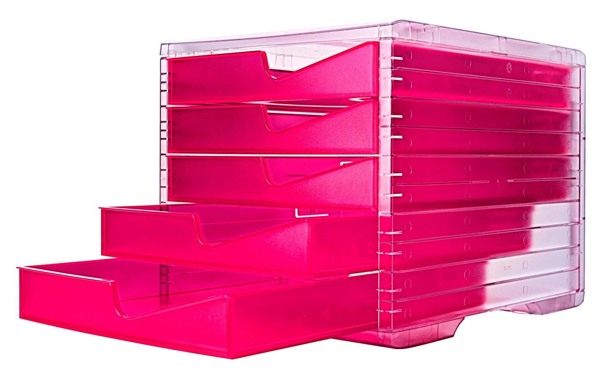 Styro Schubladenbox, 5 Schubladen NEONline – 270 × 340 × 255 mm