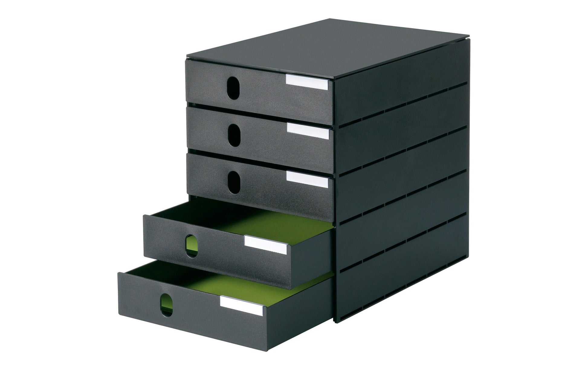 Styro VAL PRO – Regalkasten – Kunststoff, mit Beschriftungsfeld, schwarz, 243×335×323 mm