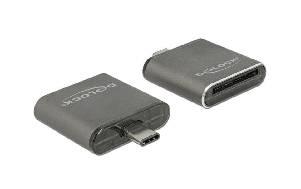 DeLOCK 91498 – Kartenleser – USB 3.2 Gen 1 (Type-C), Schwarz, für Windows, Mac & Android