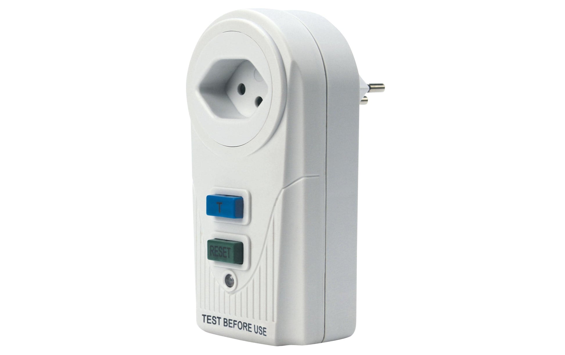 Steffen FI-Zwischenstecker – 10 A, 30 mA, 230 V, IP20 – Weiss