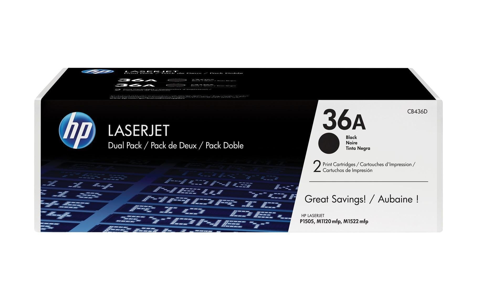 HP Toner-Multipack 36A – Schwarz, 2000 Seiten