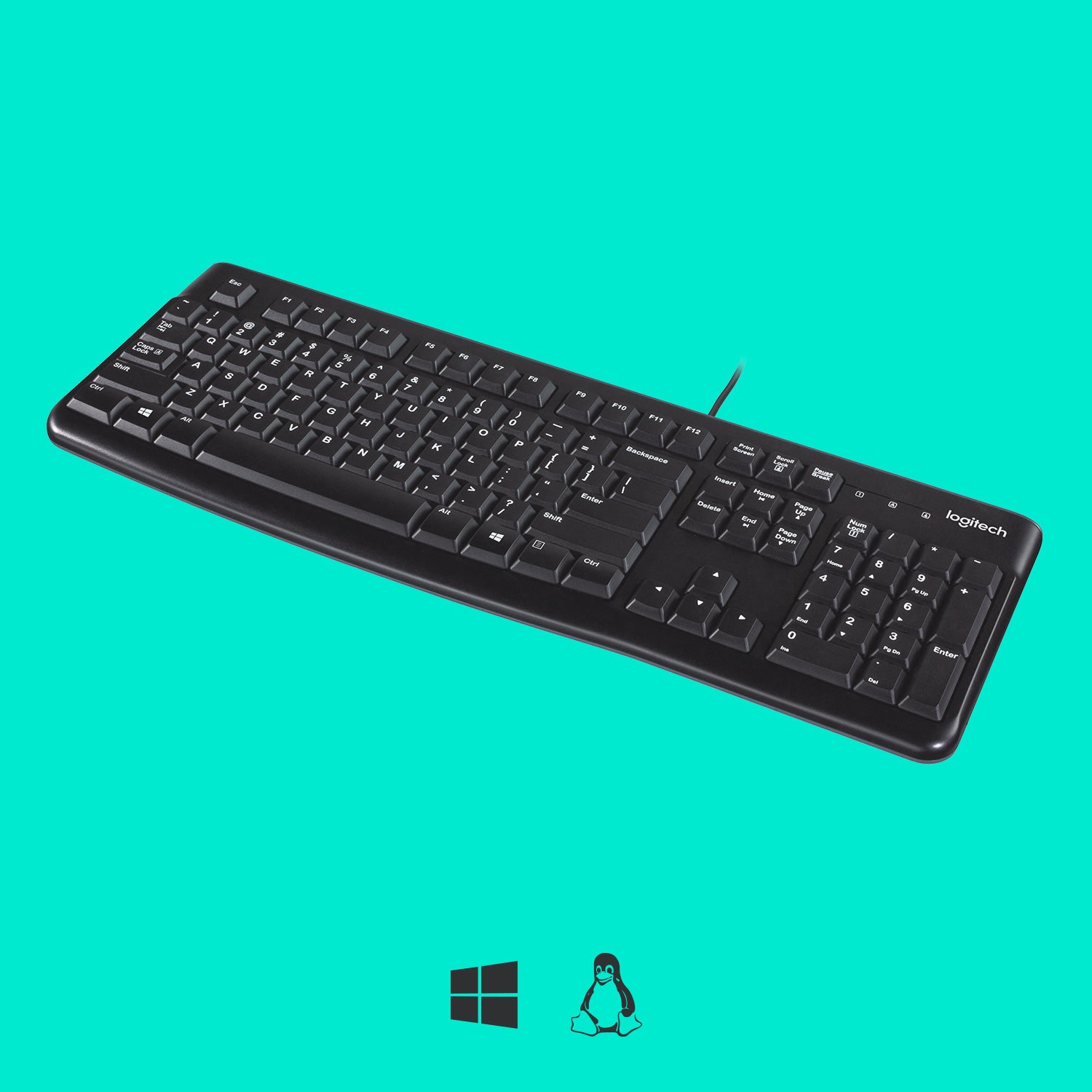 Logitech K120 – Tastatur – kabelgebunden, USB – AZERTY (BE) – Schwarz