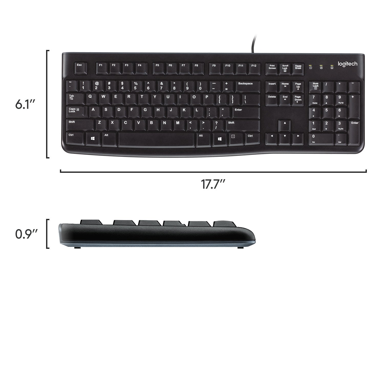 Logitech K120 – Tastatur – kabelgebunden, USB – AZERTY (BE) – Schwarz