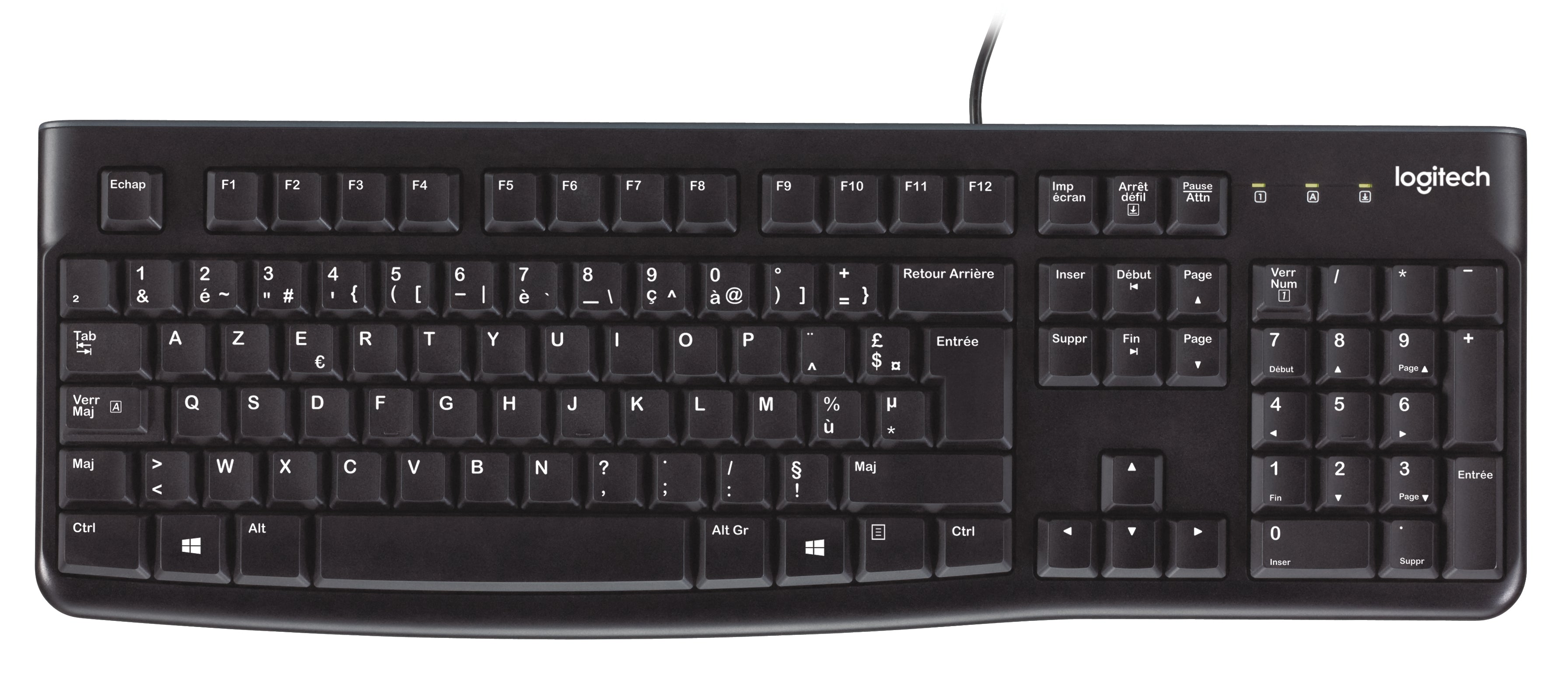 Logitech K120 – Tastatur – kabelgebunden, USB – AZERTY (BE) – Schwarz