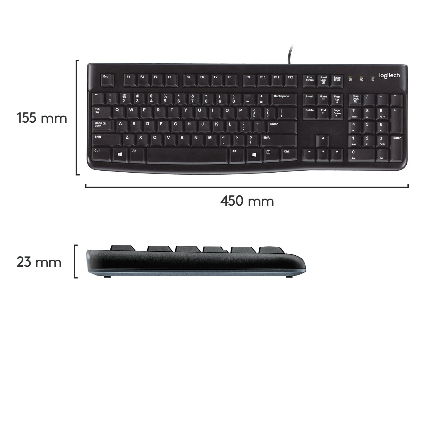 Logitech K120 – Tastatur – kabelgebunden, USB – AZERTY (BE) – Schwarz