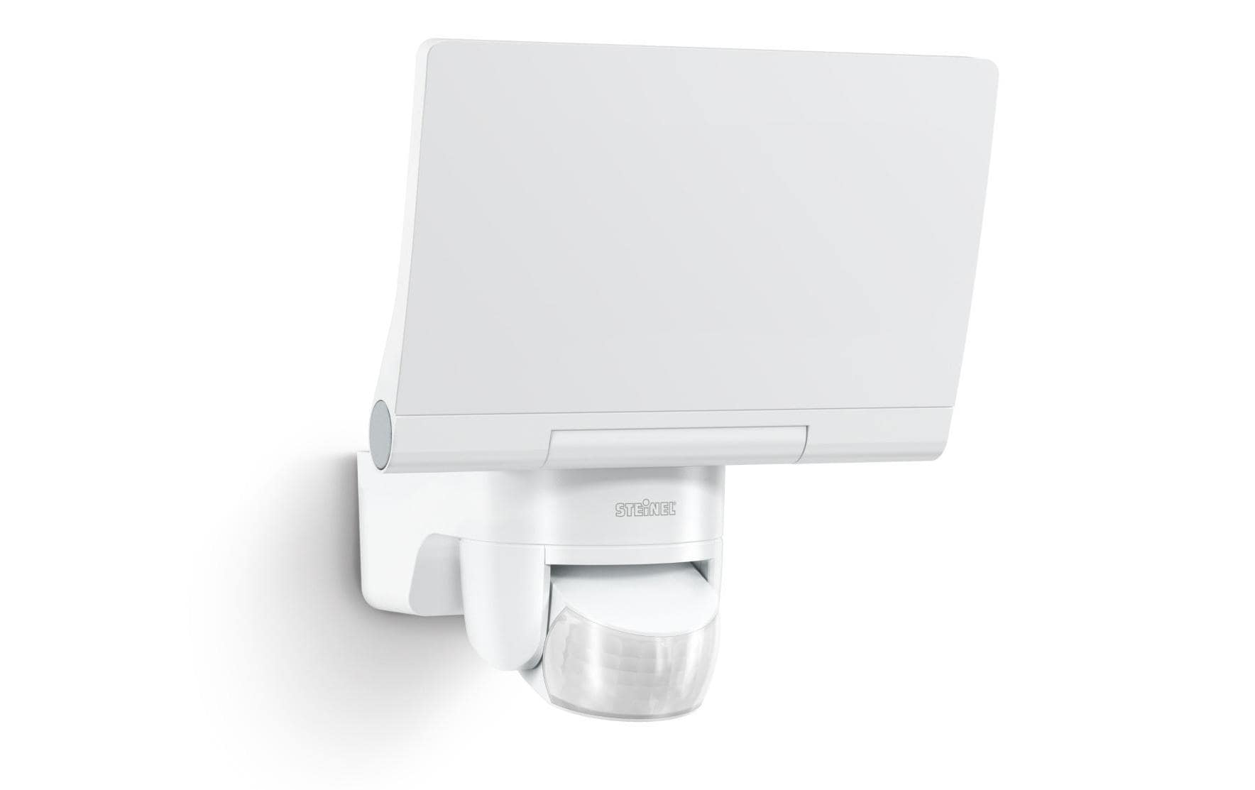Steinel Aussenwandleuchte – IP44 – Netzbetrieb – Bewegungsmelder, Dämmerungssensor – Weiss – Kunststoff