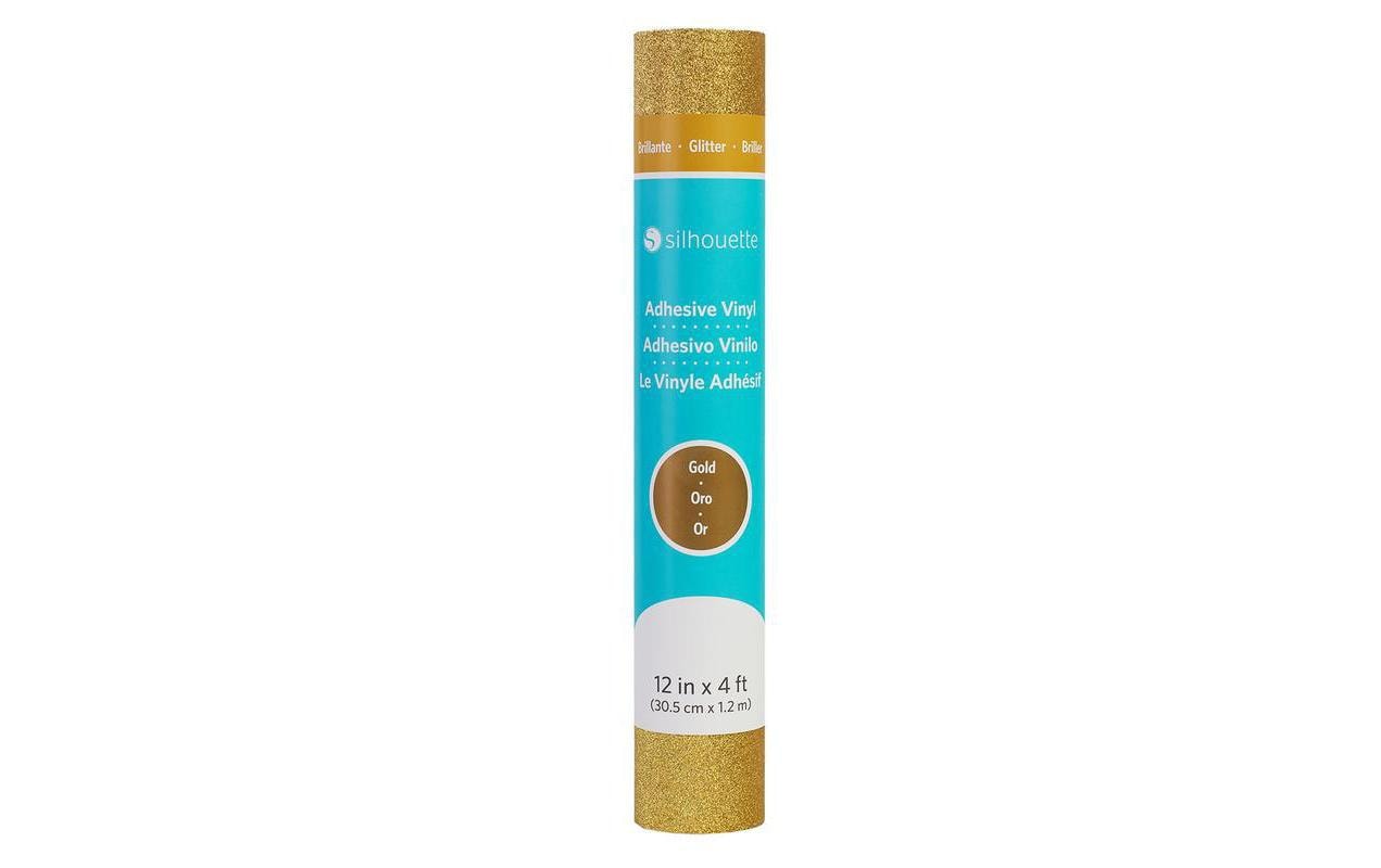Silhouette Glitzer Vinylfolie – Gold – 30,5 × 120 cm – für Silhouette Schneideplotter