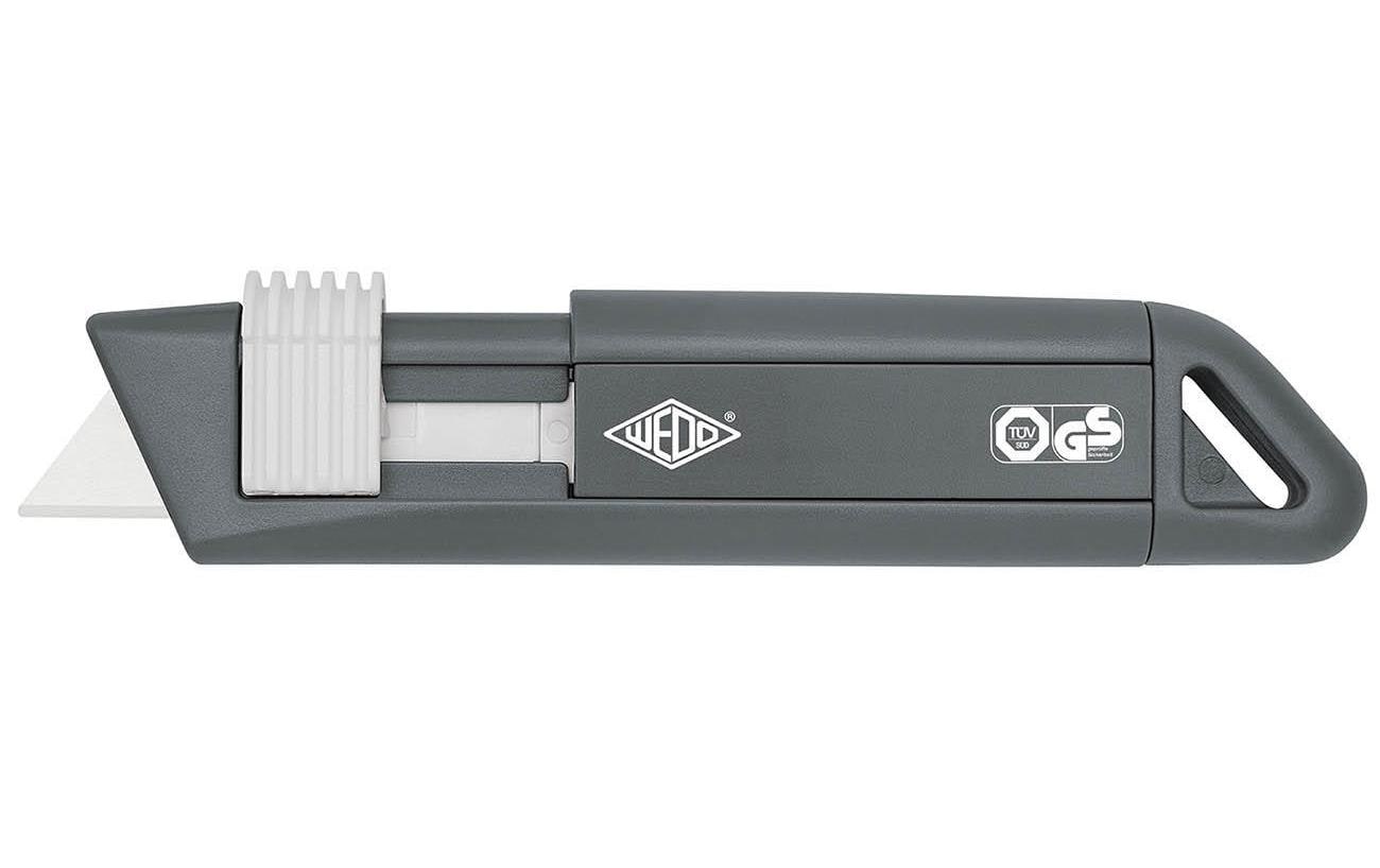 Wedo CERA-Safety Cutter Compact – Sicherheitsmesser mit 20 mm Trapezklinge, Keramikklinge, Grau