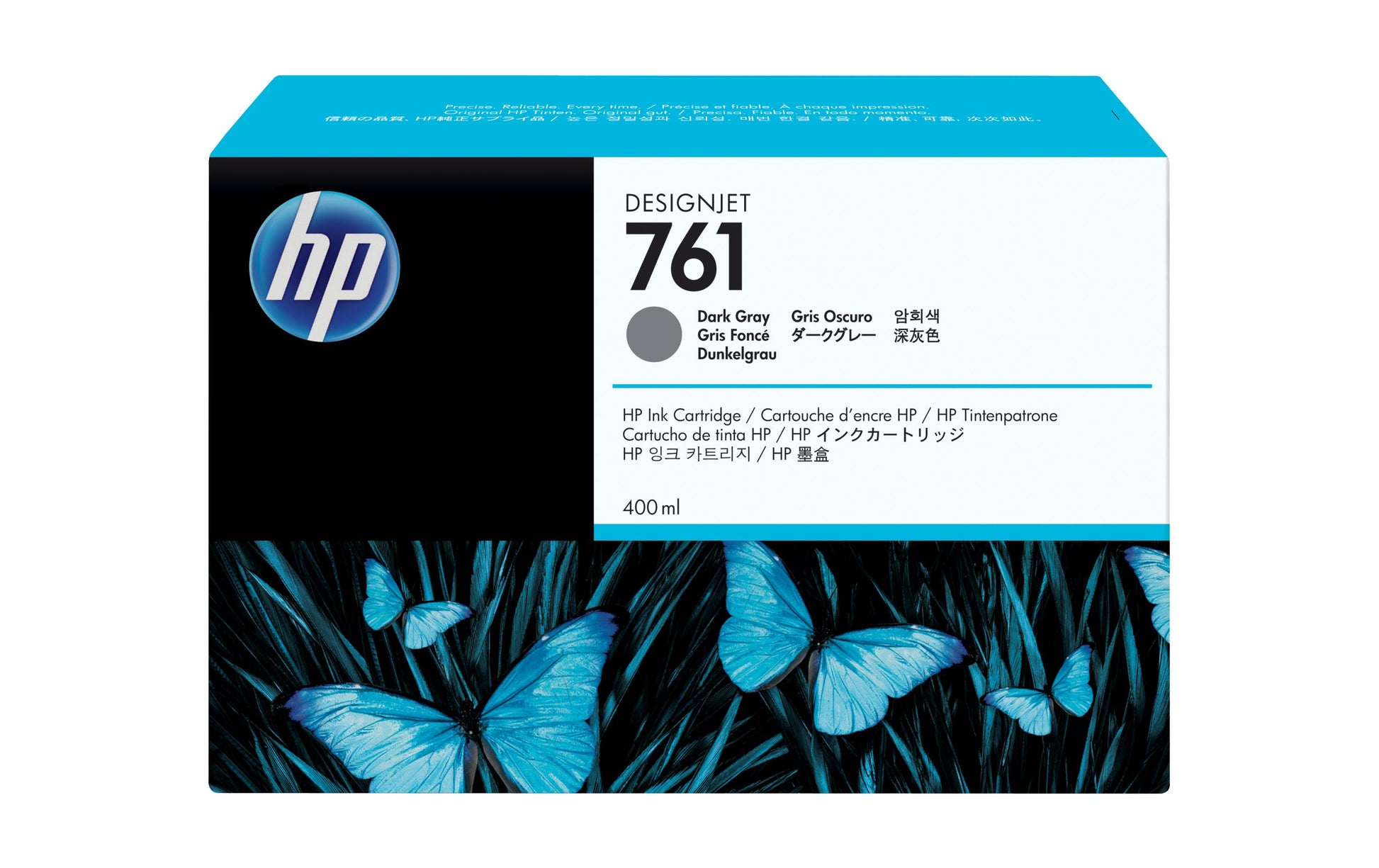 HP Tintenpatronen-Multipack 761, Dunkelgrau, 3er-Pack – für Tintenstrahldrucker und Multifunktionsgeräte