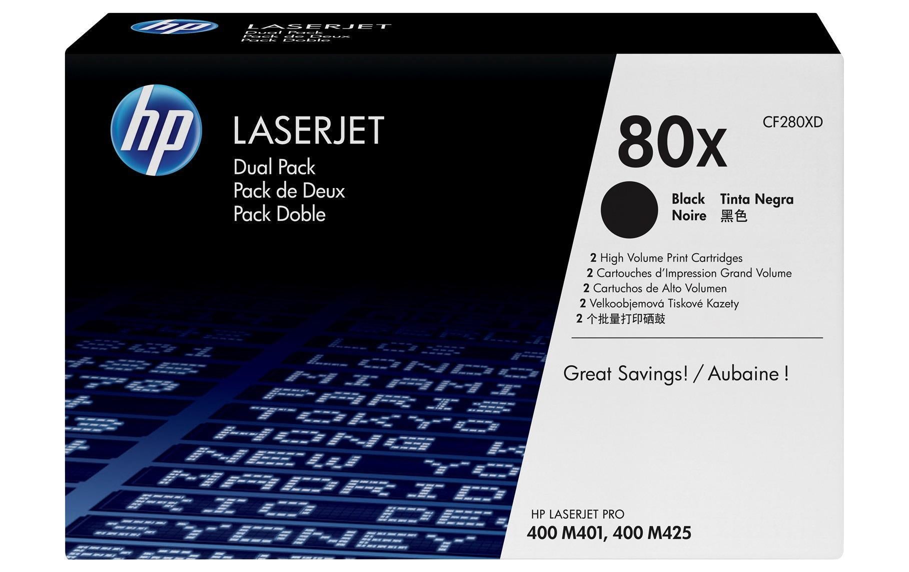 HP Toner 80X – schwarz, 6900 Seiten