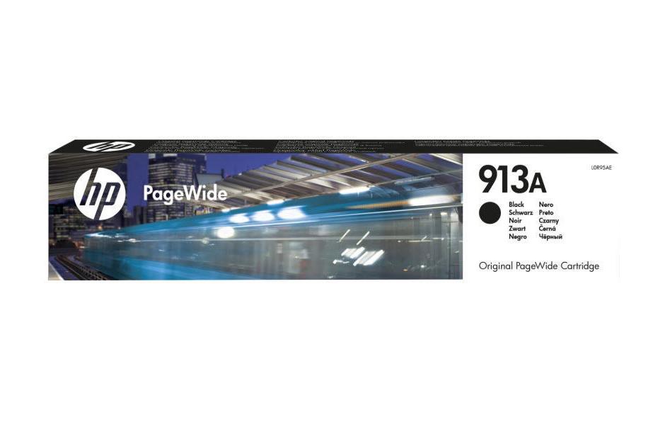 HP 913A Schwarz Tintenpatrone (Original) – 3'500 Seiten – für HP PageWide 352/377/P55250, PageWide Pro 452/477