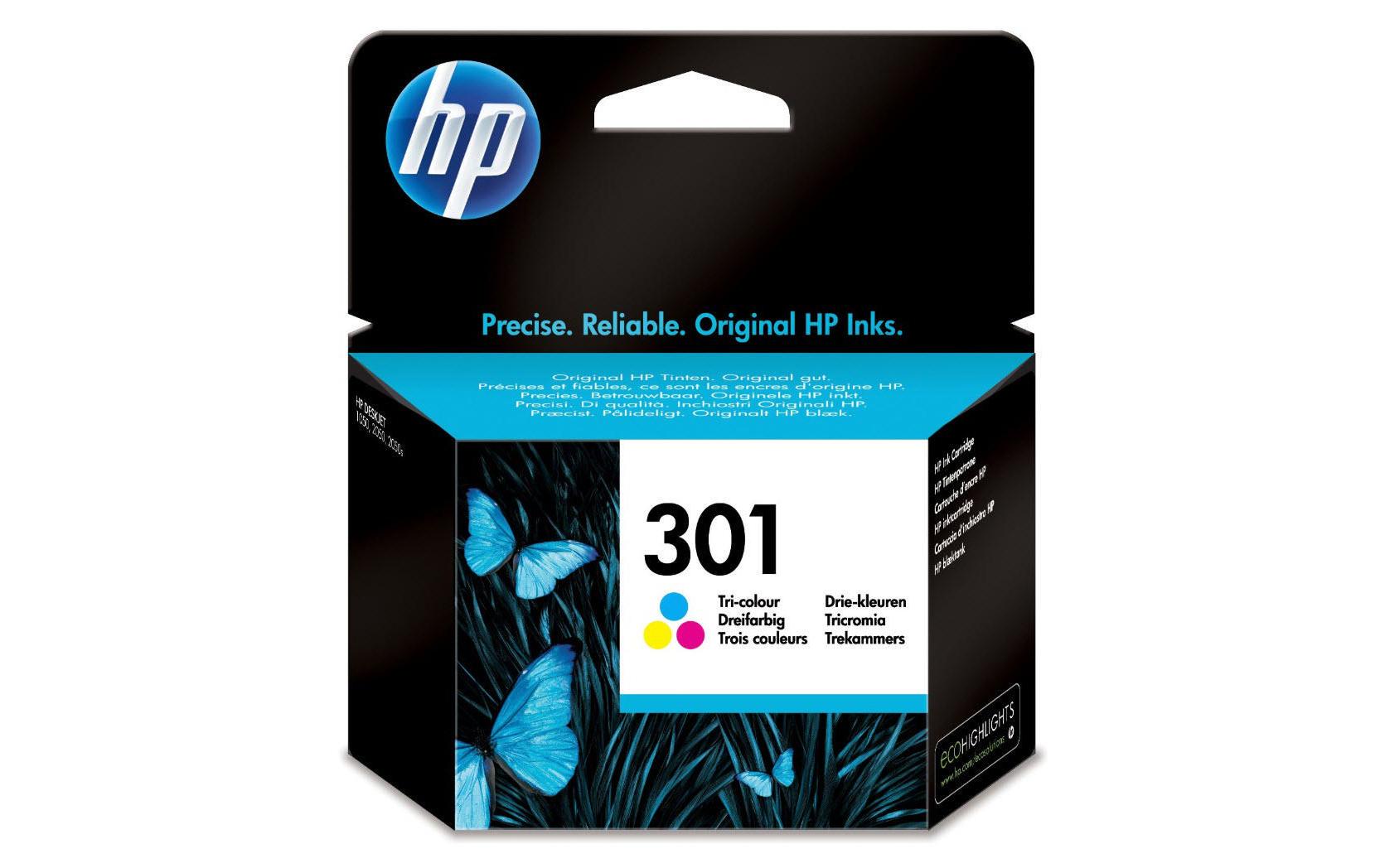 HP 301 Dreifarbig Tintenpatrone (Original) – 150 Seiten – für DeskJet 2540/2544 – CH562EE