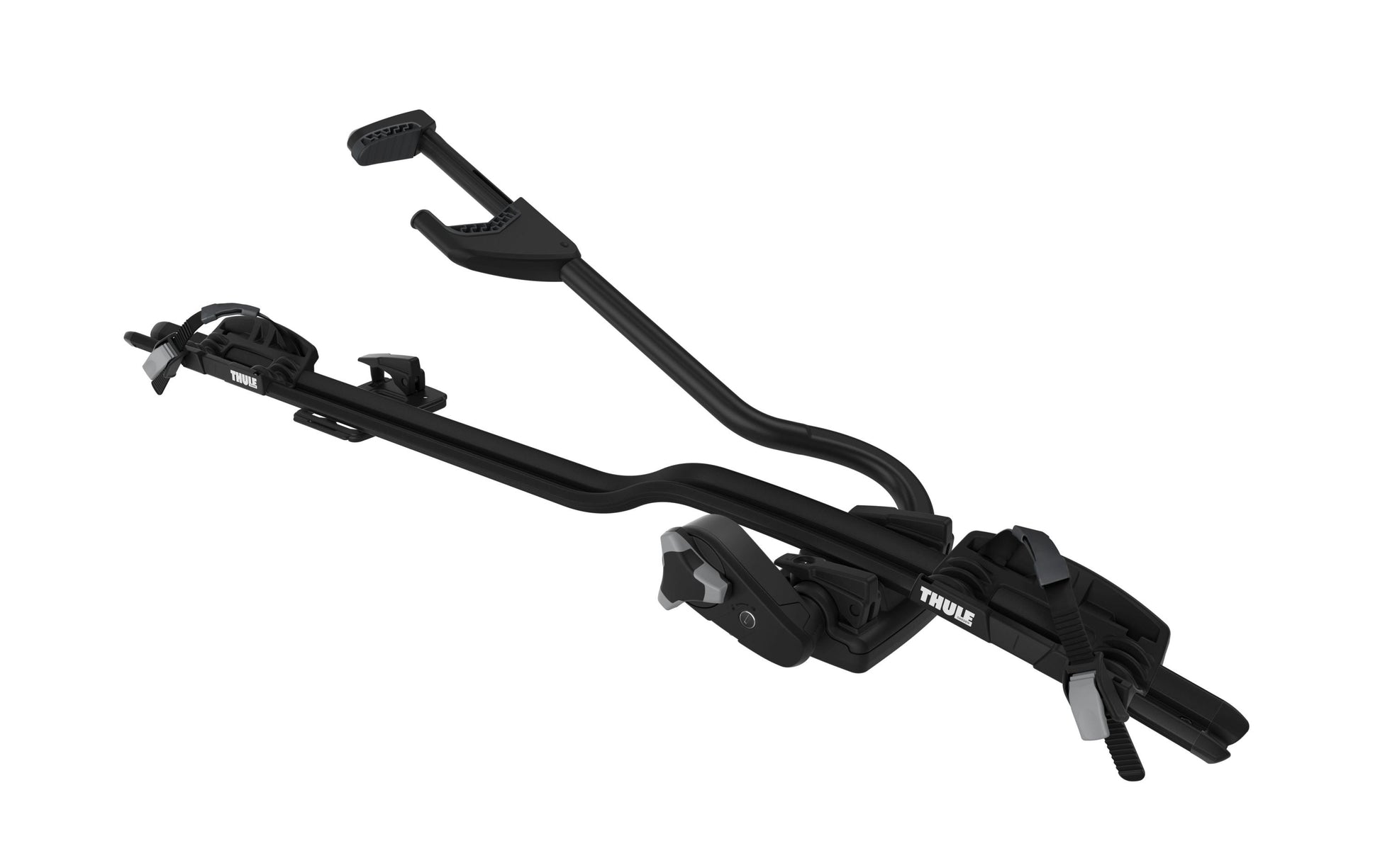Thule Dach-Fahrradträger ProRide 598 – für SquareBar Evo – bis 20 kg, bis 3" Reifen – schwarz