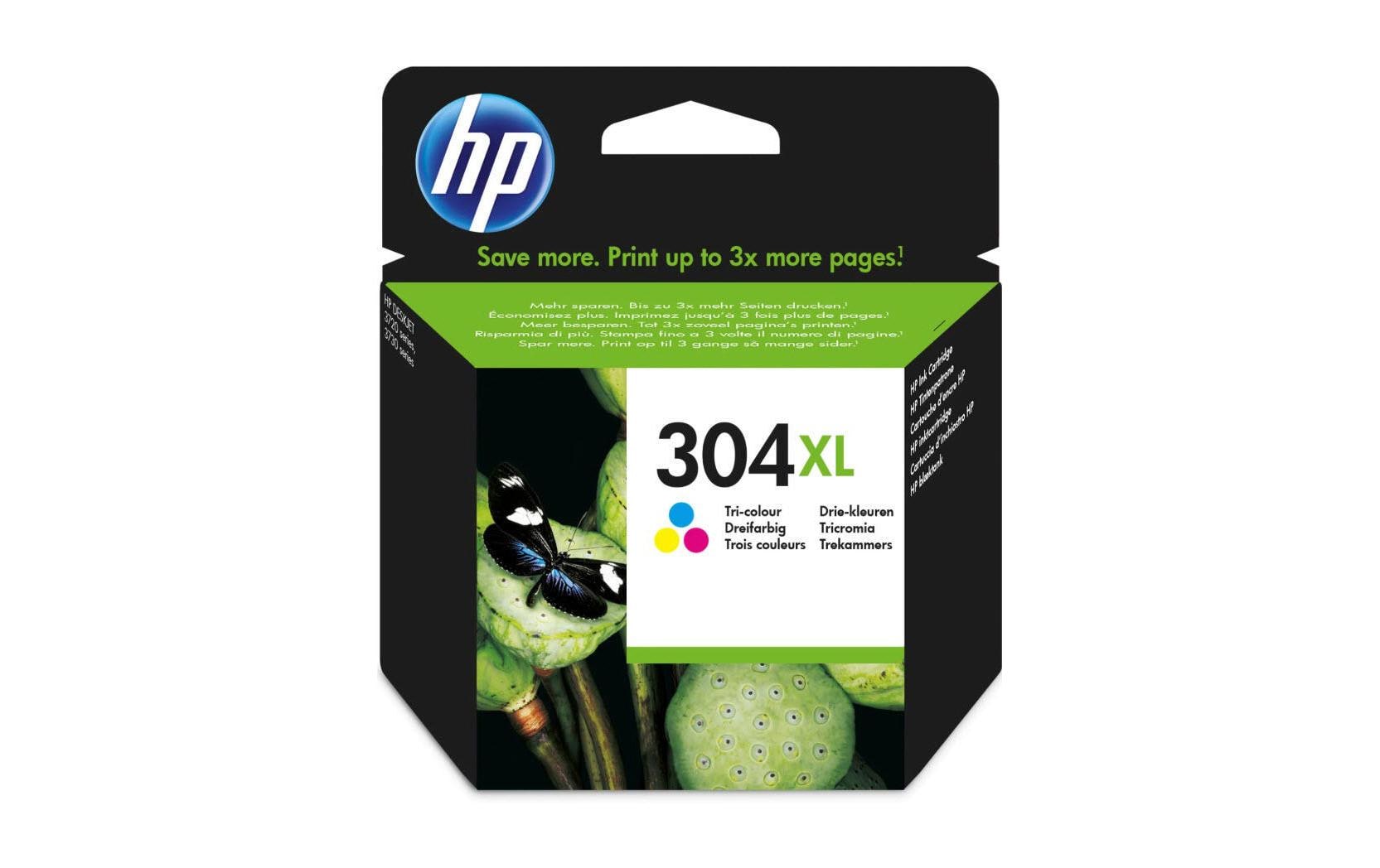 HP 304XL Dreifarbig Tintenpatrone (Original) – 300 Seiten – für DeskJet, Envy