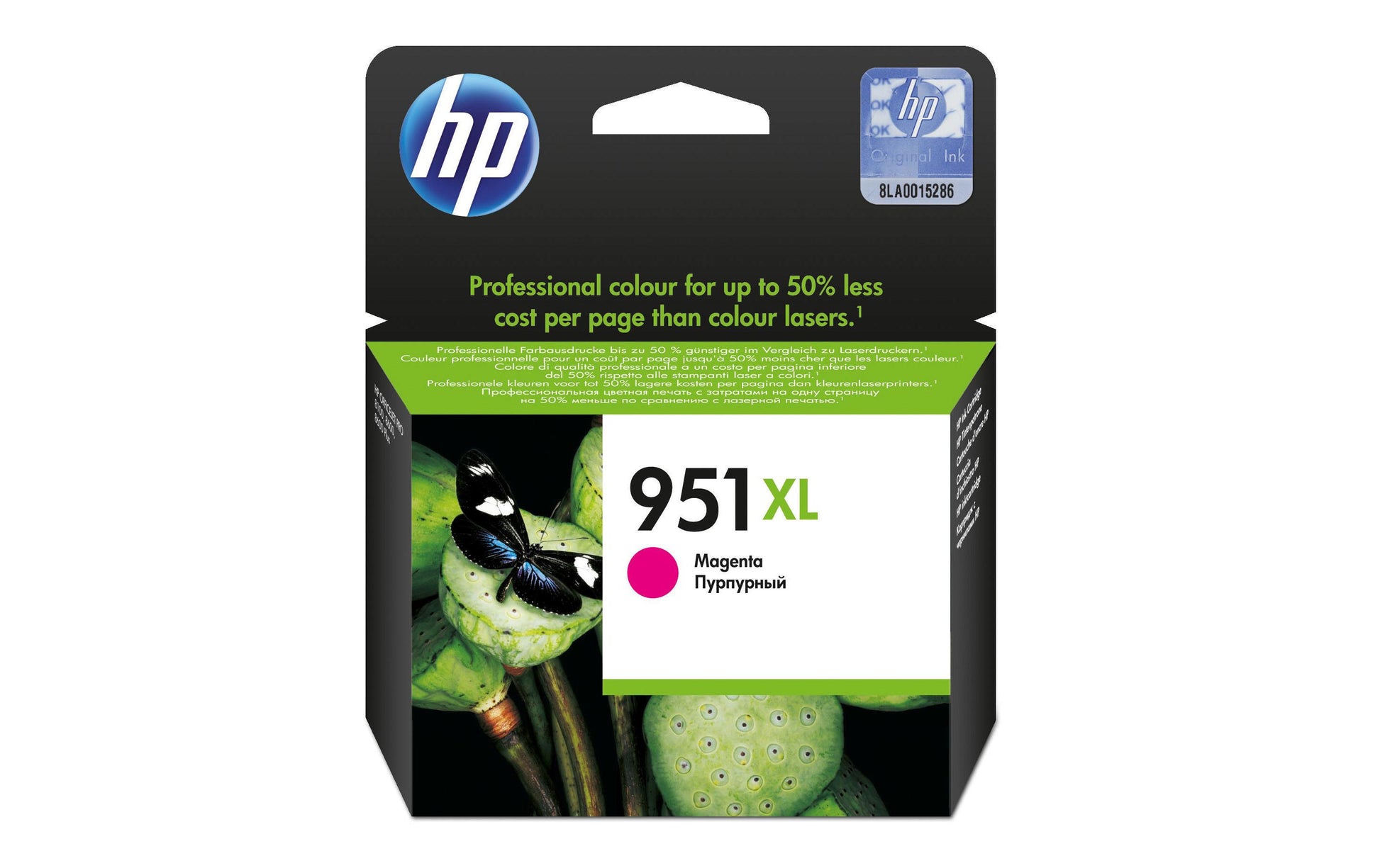 HP 951XL Magenta Tintenpatrone (Original) – 1'500 Seiten – für HP OfficeJet Pro 276/8100/8600 …