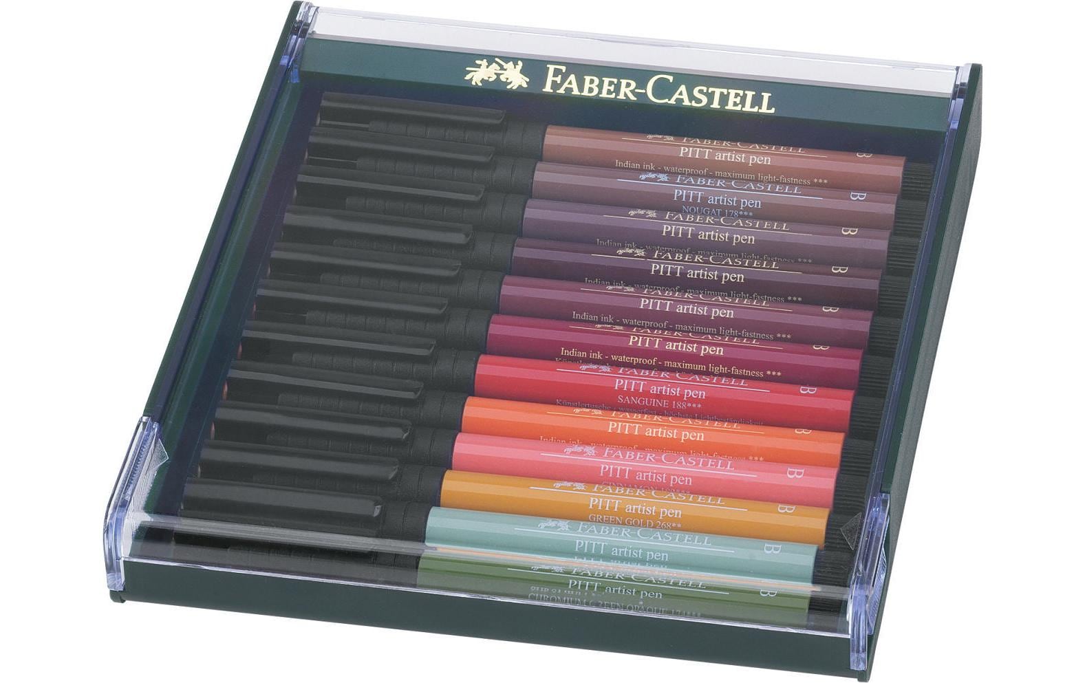 Faber-Castell Pitt Artist Pen Filzstifte, Herbstfarben – Rundspitze, wasserfest, 12 Farben