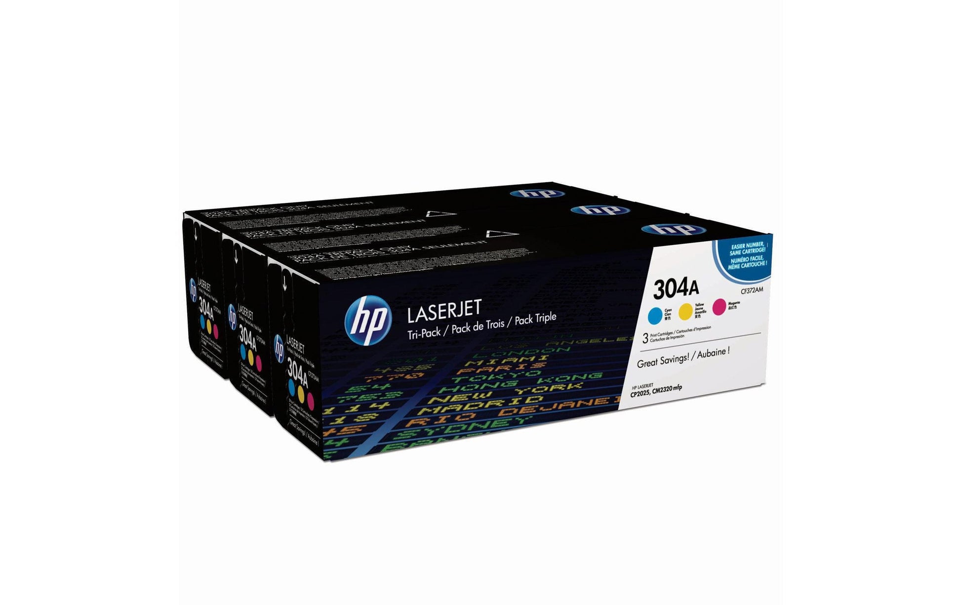 HP Toner-Multipack 304A – C/M/Y, 2800 Seiten
