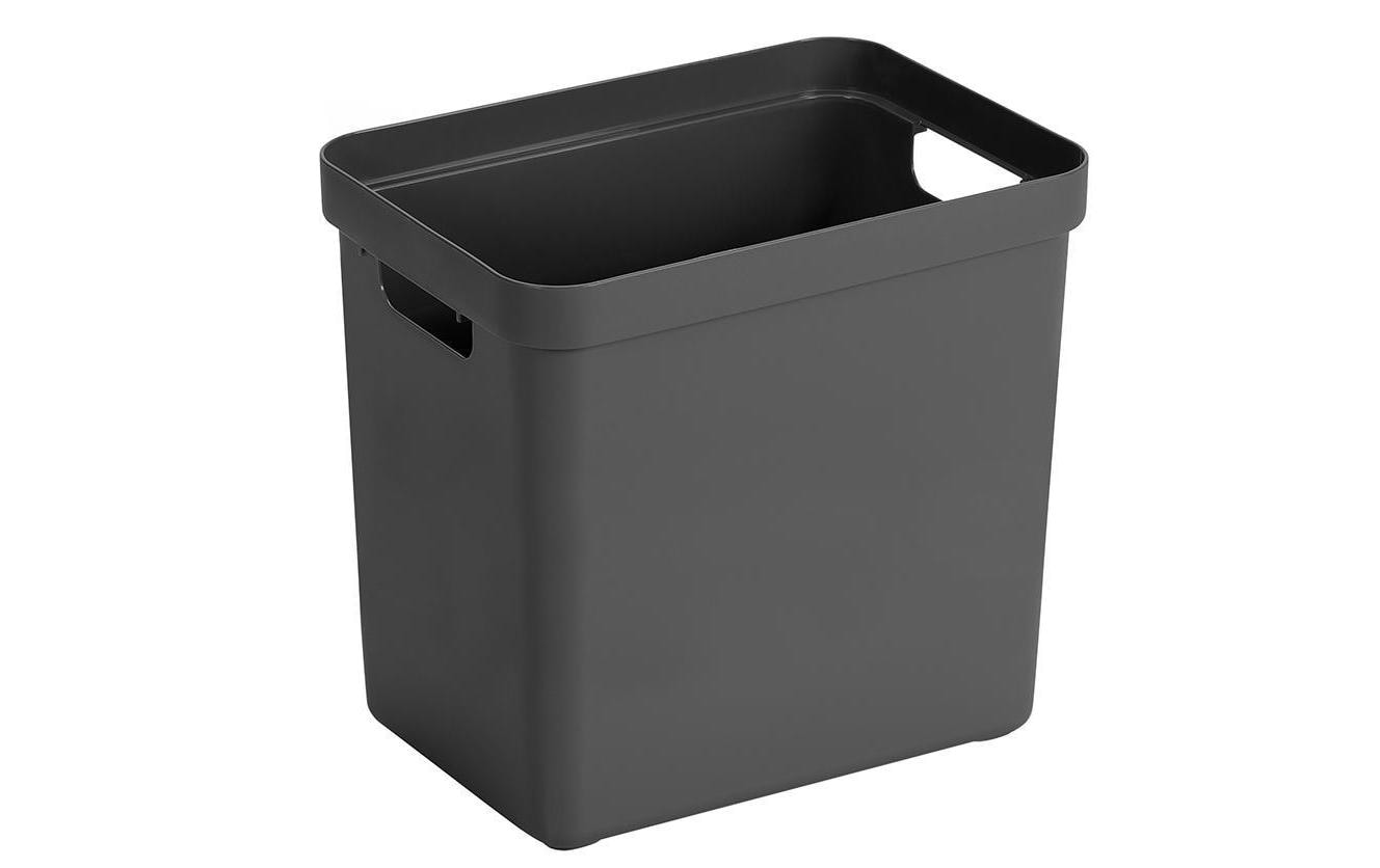 Sunware Aufbewahrungsbox 25 L (mit Deckel) – Kunststoff – Schwarz – 255 × 363 × 355 mm