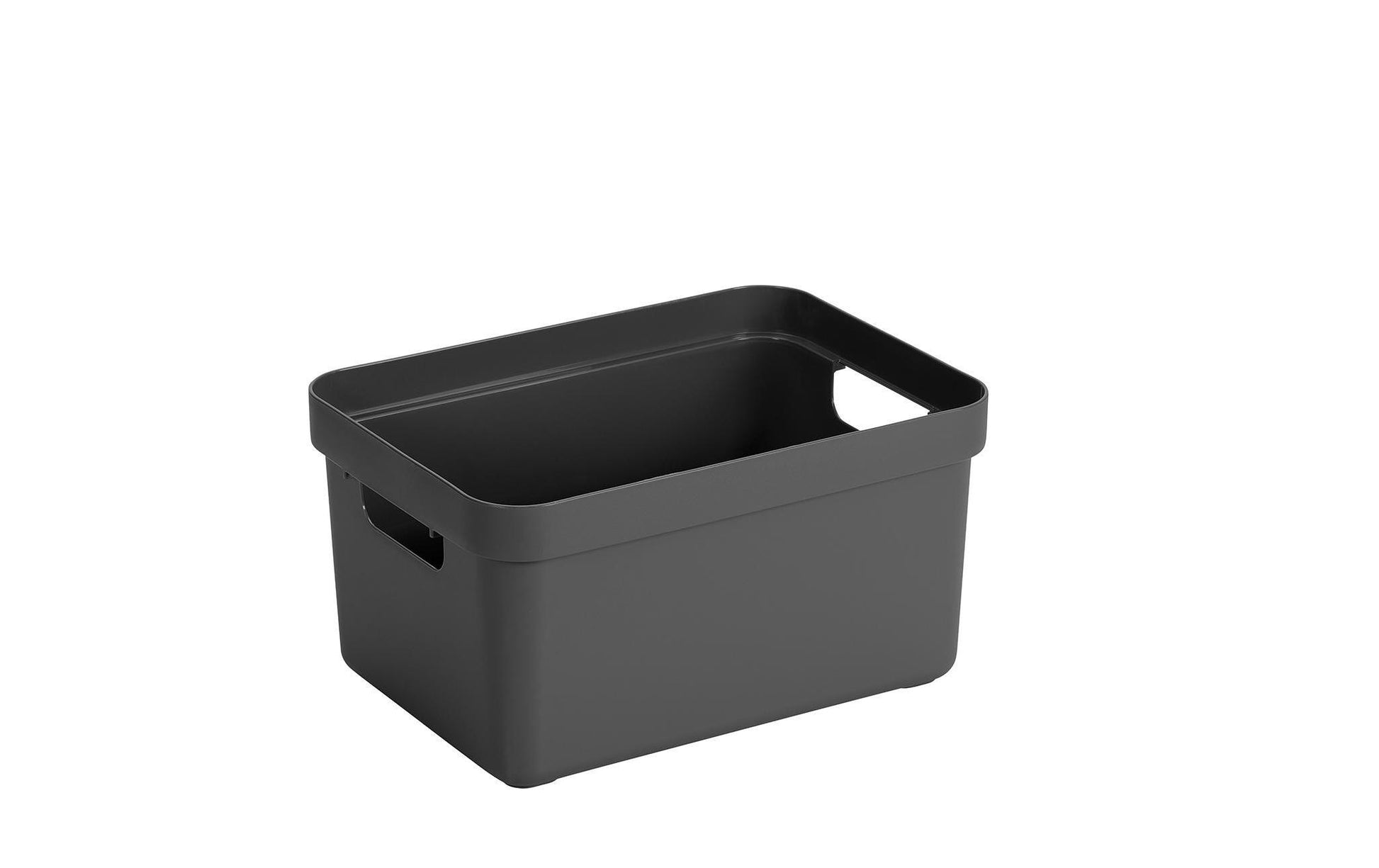 Sunware Aufbewahrungsbox 5 L (mit Deckel) – Kunststoff – Anthrazit – mit Griff – 175 × 122 × 252 mm