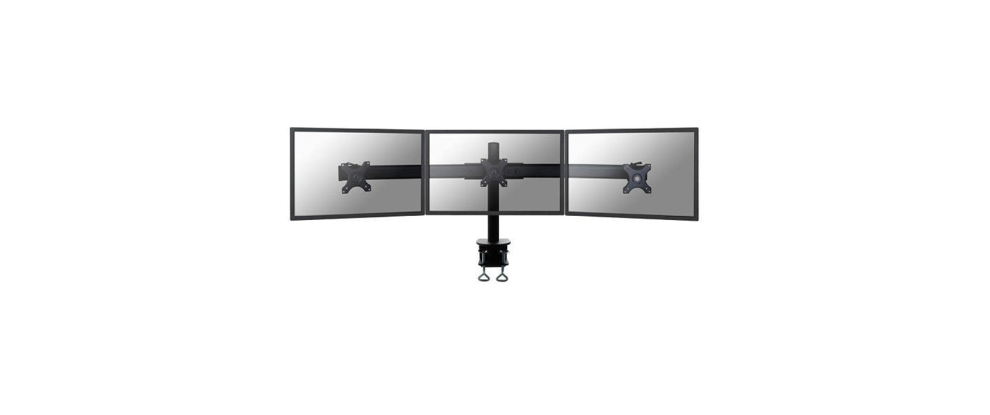 Neomounts FPMA D700D3 – Monitorarm, Dreifach, Tischklemme, bis 27", VESA 75 × 75/100 × 100 mm, 8 kg, Schwarz