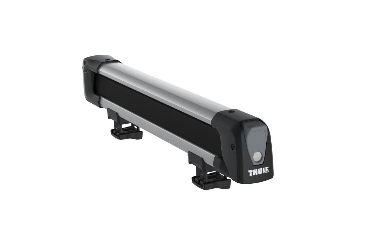 Thule Skiträger SnowPack 7322 – abschliessbar, horizontal – für WingBar/SlideBar/SquareBar – 2 Paar Ski