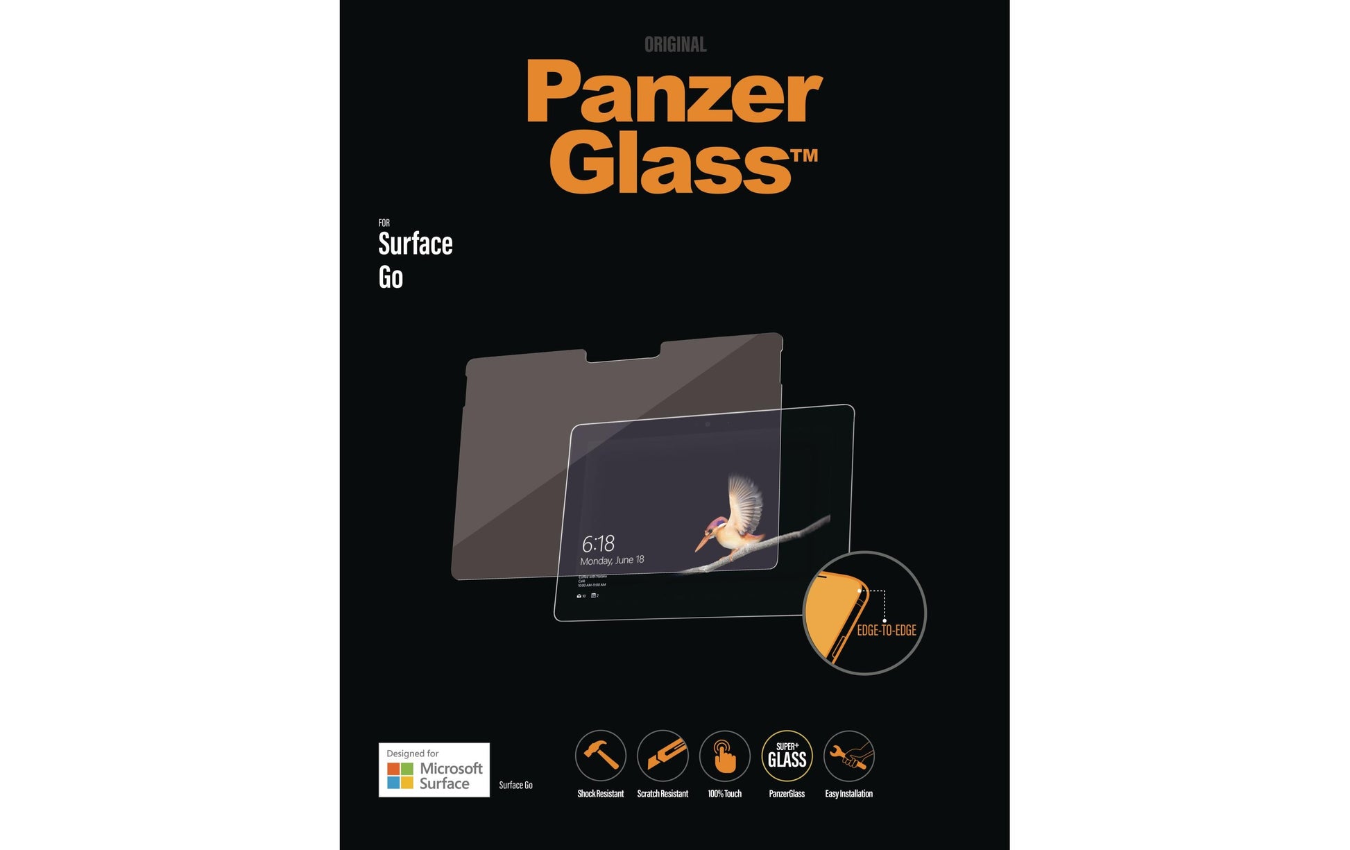 PanzerGlass Displayschutz – für Surface Go (Auswahl), 10"