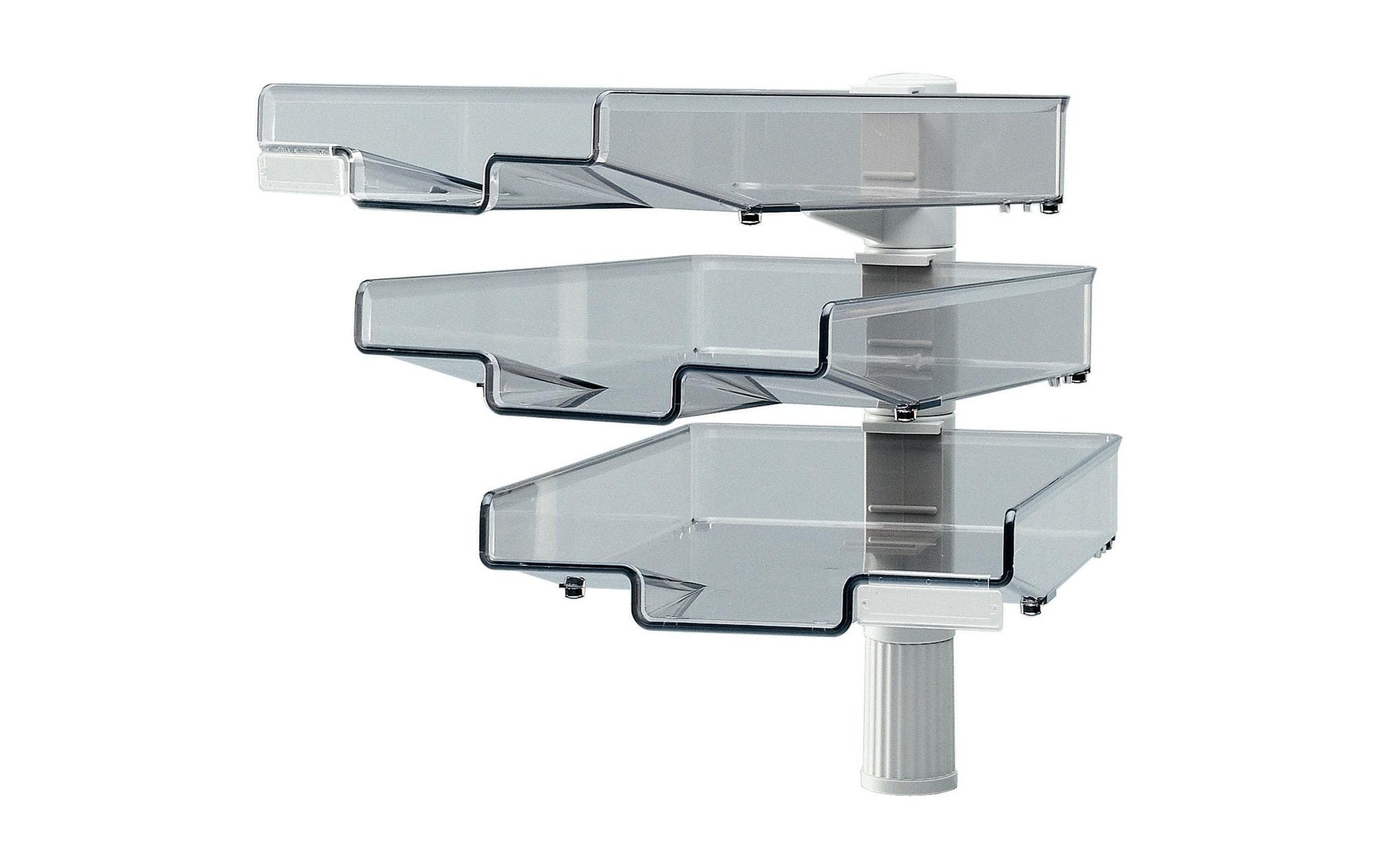 Hansa Briefkorb – Kunststoff, für A4, mit Griffausschnitt, glänzend, grau, B 240 × H 410 × T 340 mm