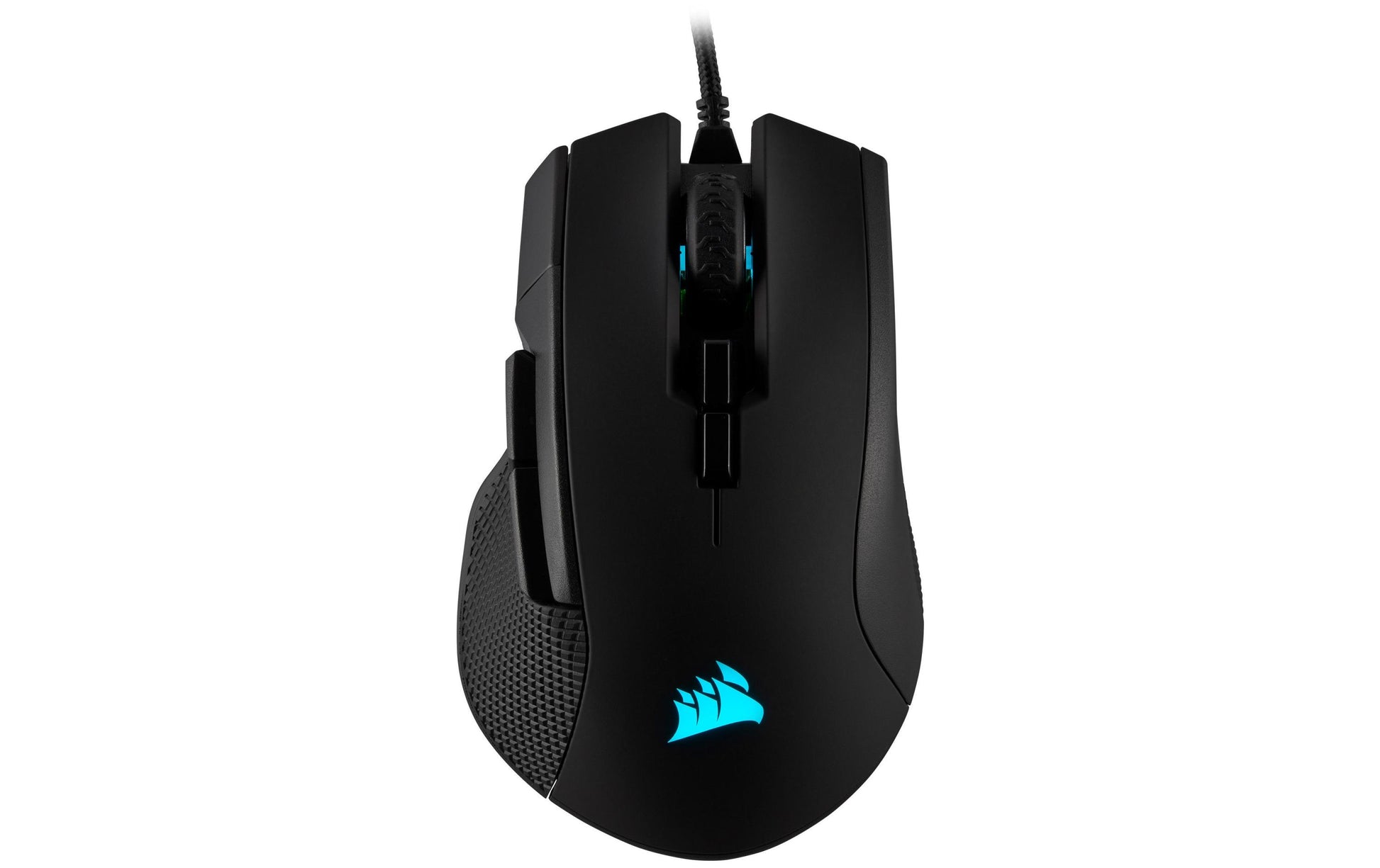 Corsair IRONCLAW RGB Gaming-Maus – kabelgebunden, 7 Tasten, für Rechtshänder, RGB-Beleuchtung, schwarz
