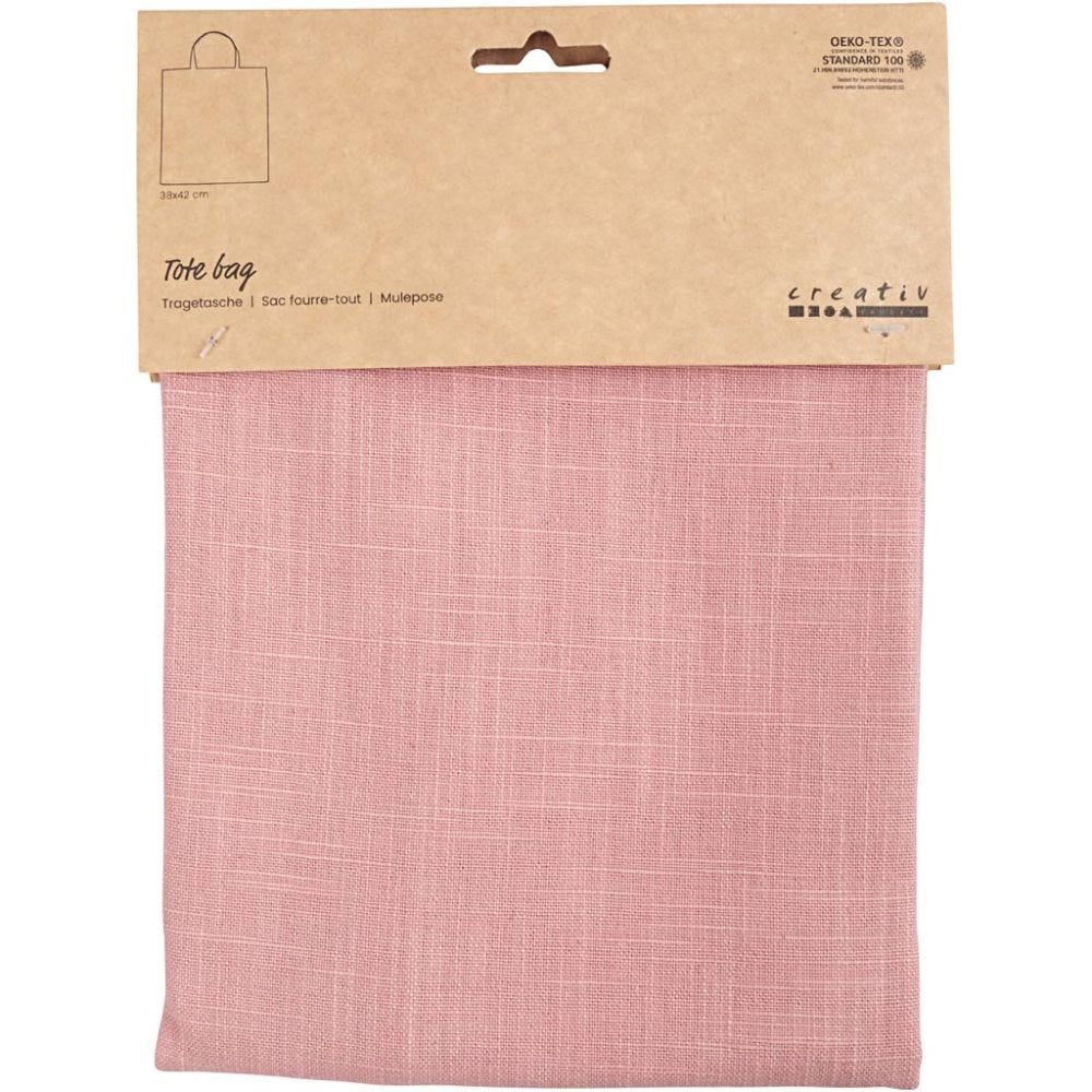 Creativ Company Stofftasche, Baumwolle, Rosa, 380×420 mm