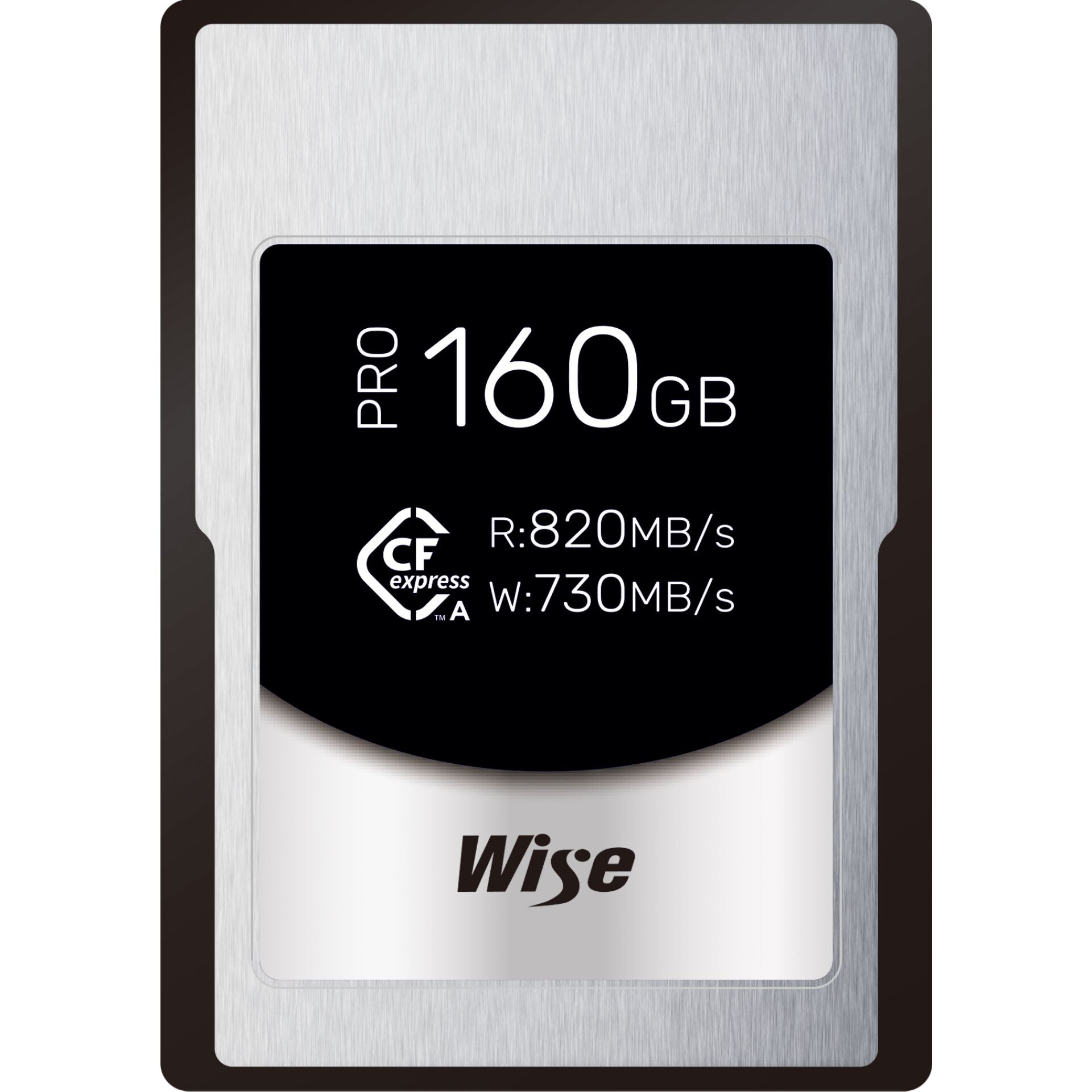 Wise CFX-A160P CFexpress Typ A 160 GB – 820/730 MB/s, schockresistent, wasserdicht, schwarz/weiss