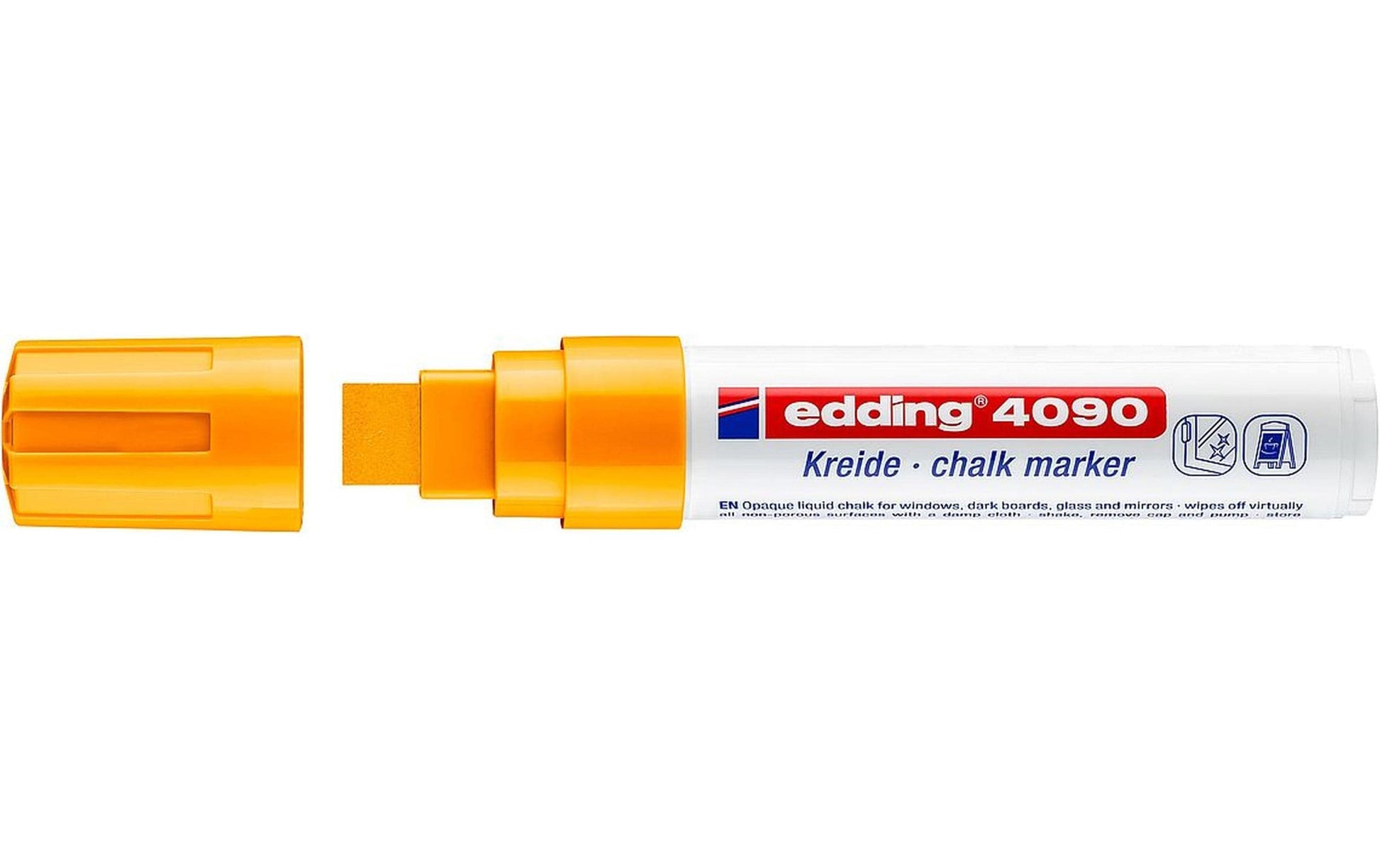 Edding Kreidemarker 4090 – Keilspitze, 4–15 mm – Neonorange