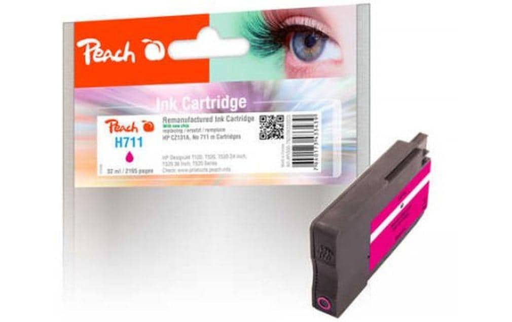 Peach CZ131A Tintenpatronen-Multipack, Magenta (Kompatibel) – für HP DesignJet T 120, DesignJet T 520 Serie