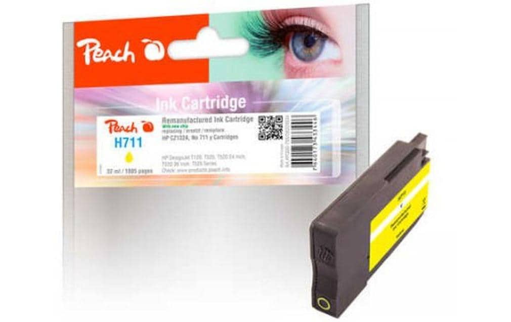 Peach CZ132A Gelbe Tintenpatrone (Kompatibel) – 1'885 Seiten – für HP DesignJet T 120/T 520 Serie