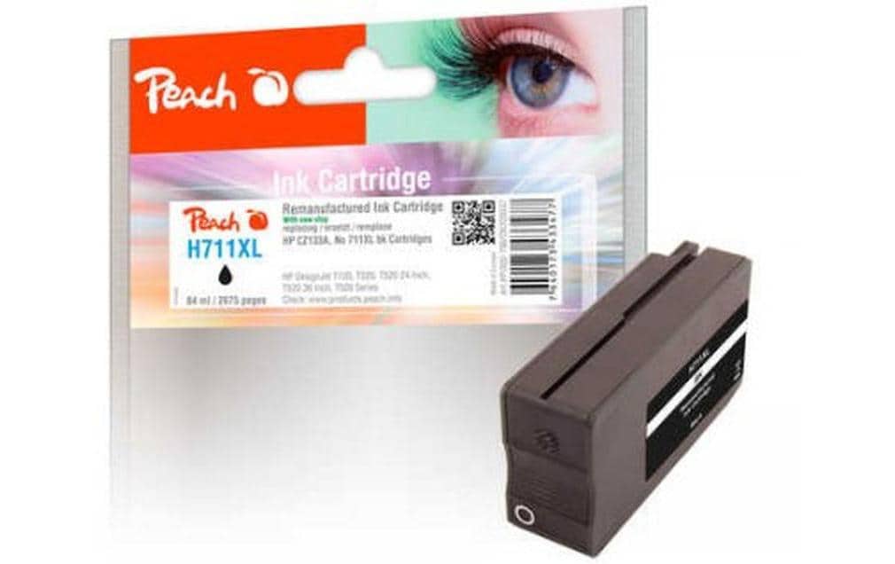 Peach 711XL Schwarz Tintenpatrone (Kompatibel) – 2'675 Seiten – für HP DesignJet T120/T520 Serie