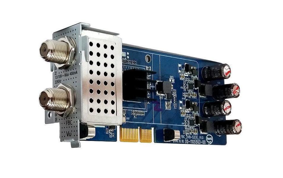 VU+ DVB-S2/S2X FBC Twin Tuner Modul – 8 Demodulatoren (FBC) – für Duo 4K, Uno 4K, Ultimo 4K und andere – Silber