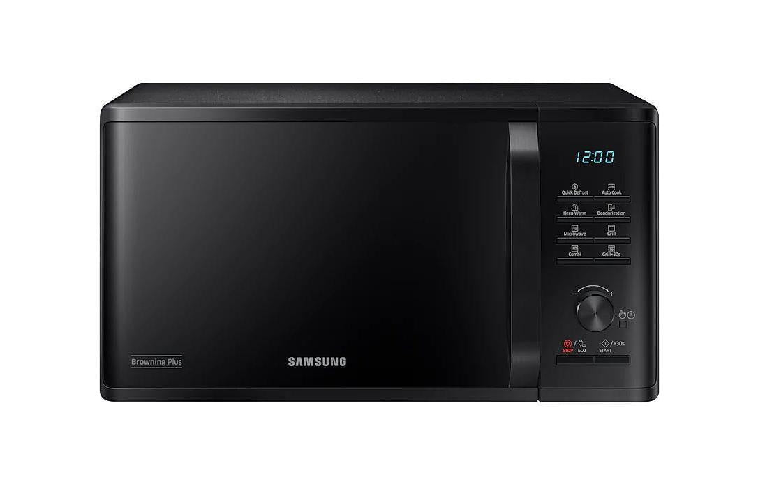Samsung Grill Mikrowelle MG23K3505AK/SW – 23 l, Grill & Keramikboden, 800 W – Schwarz