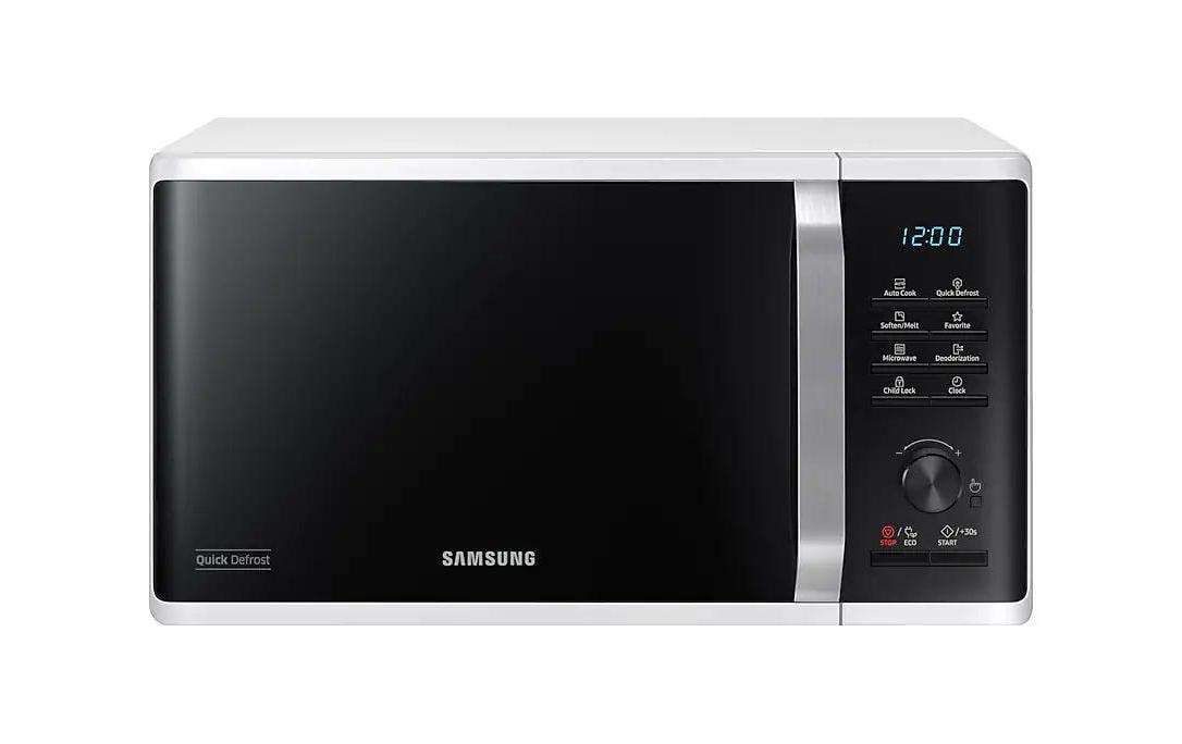 Samsung Solo-Mikrowelle MS23K3515AW/SW – 23 l, Keramikboden, 800 W – weiss/schwarz