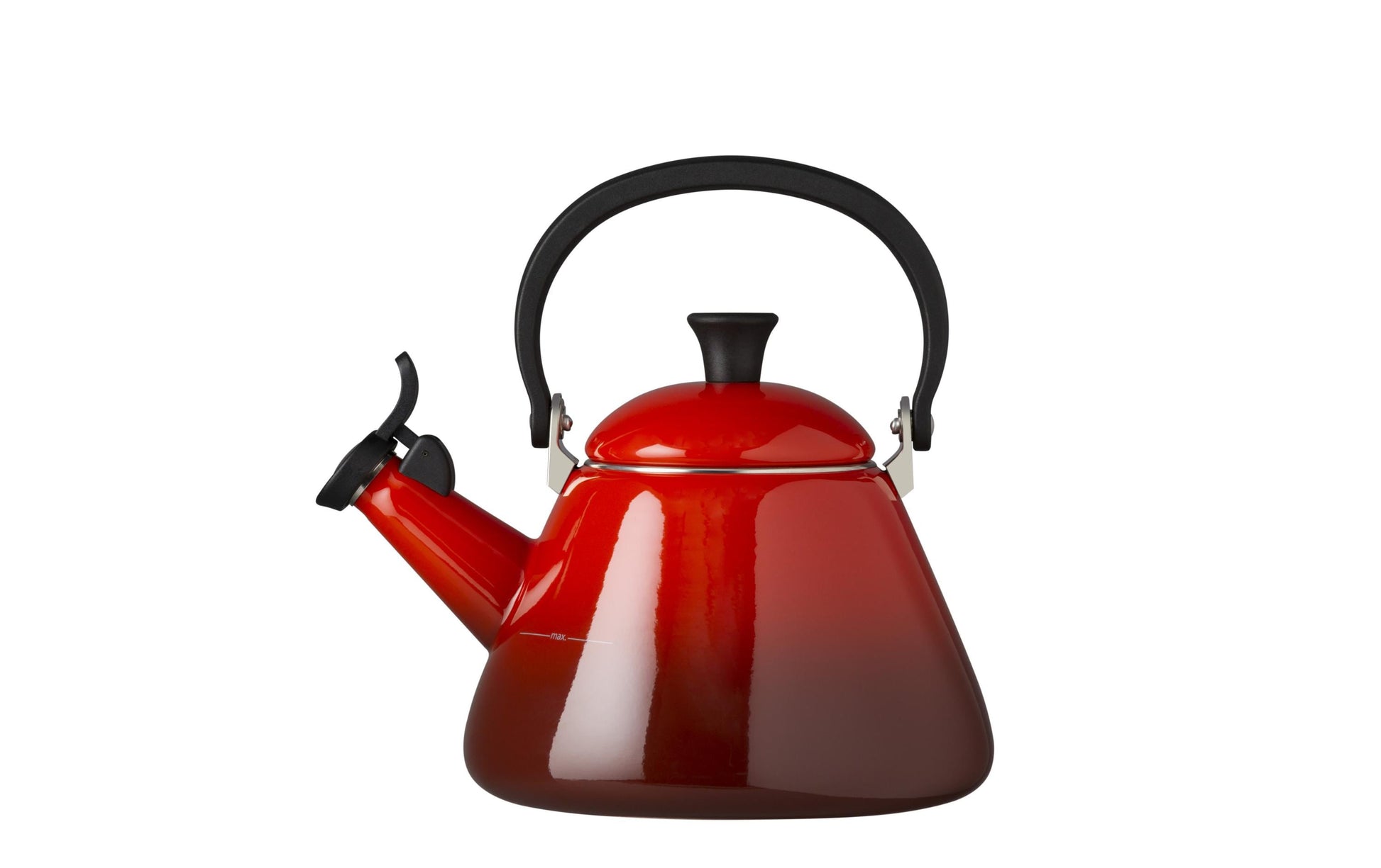 Le Creuset Kone Wasserkocher – 1,6 l, Karbonstahl, Rot