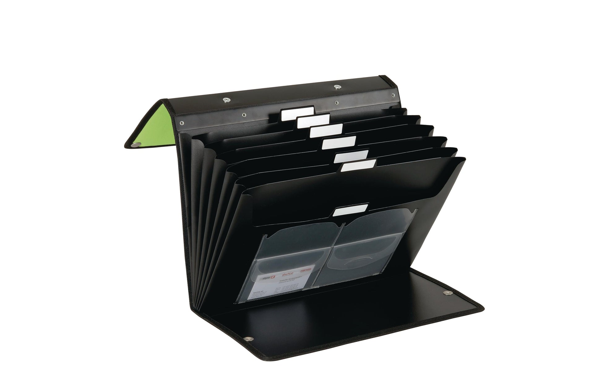 Dufco Sammelmappe für A4, Kunststoff, Grün, mit Deckel