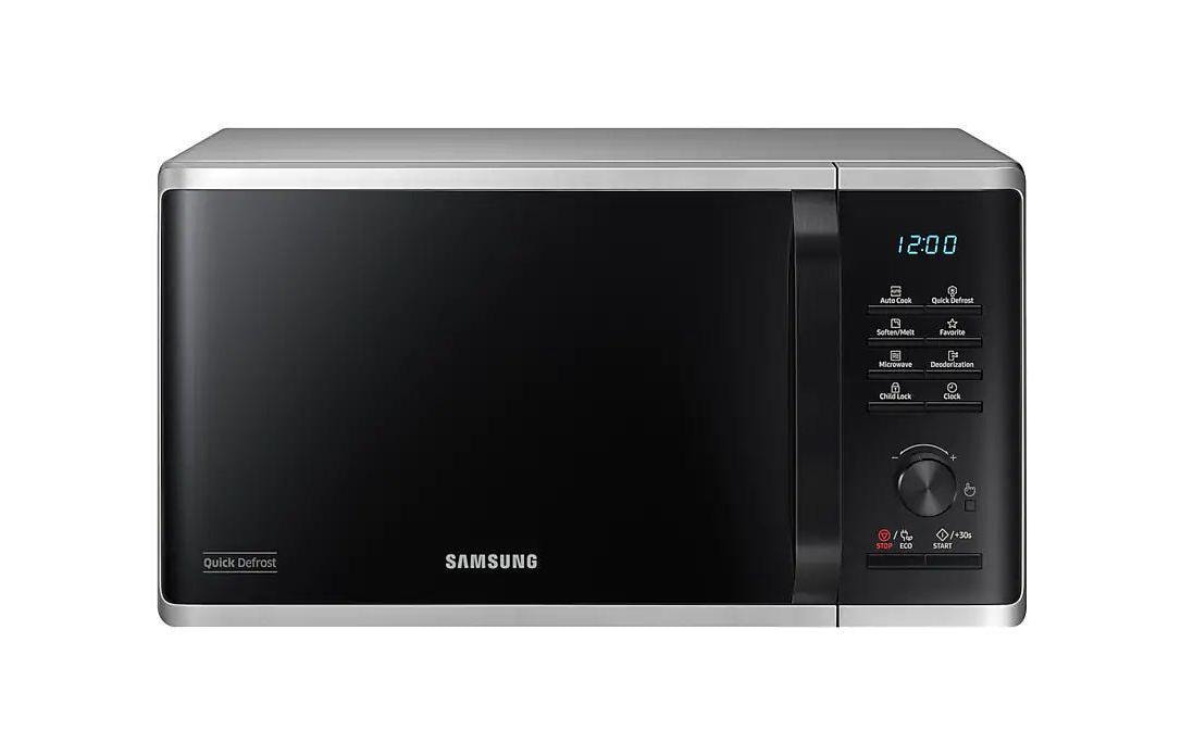 Samsung Solo-Mikrowelle MS23K3515AS/SW – 23 l, Keramikboden, 800 W – Silber