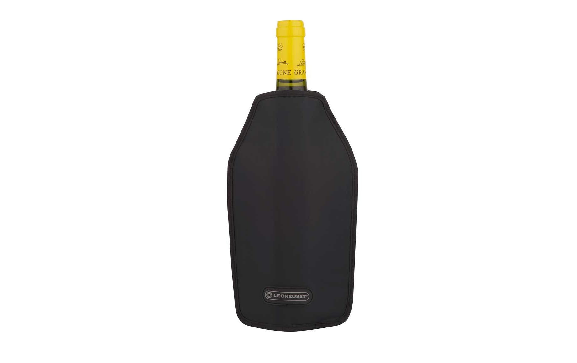 Le Creuset Flaschenmanschette WA-126 – Ø 23,5 × 22,5 cm, Kunststoff, Schwarz, für 1 Flasche (75 cl)