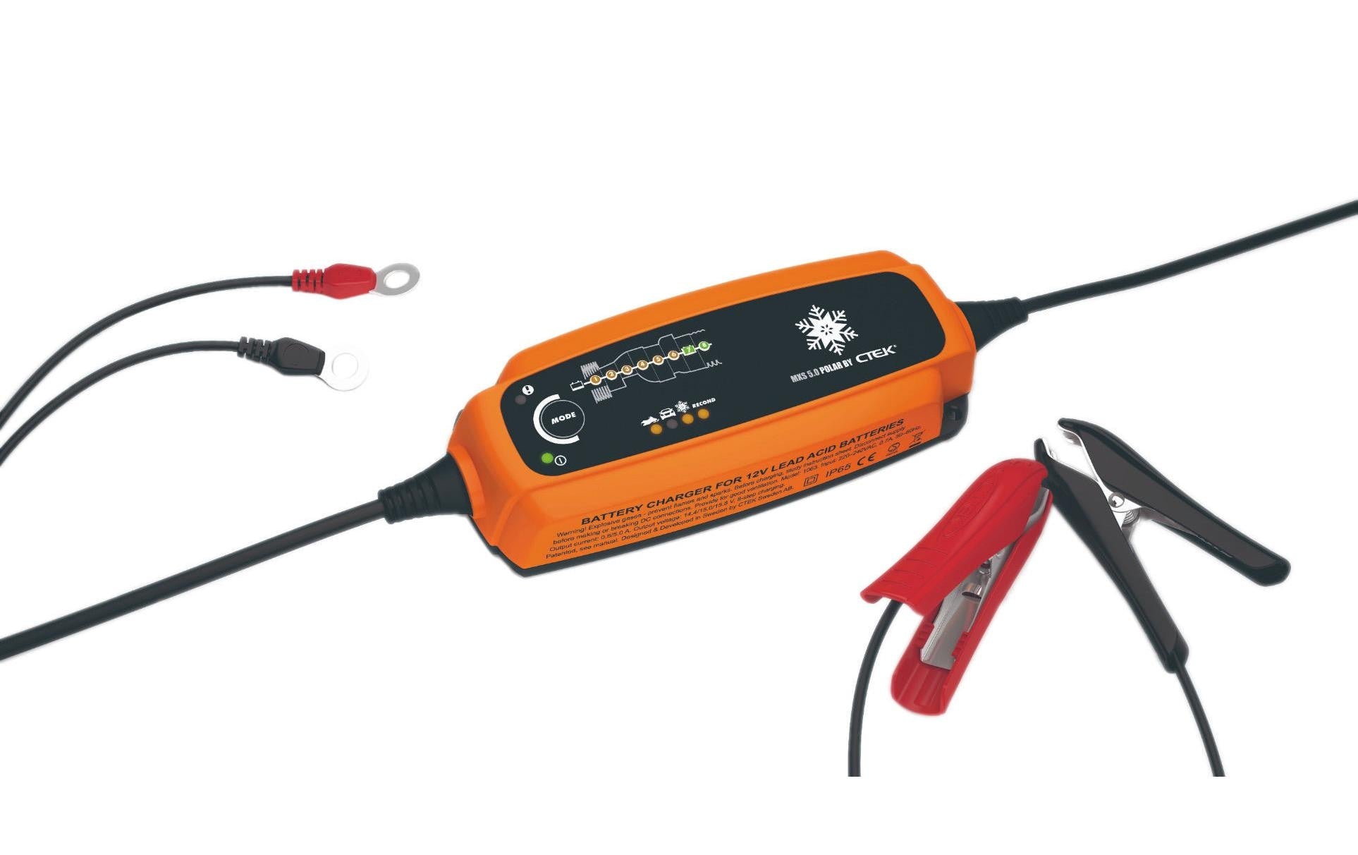Ctek MXS 5.0 Polar Ladegerät – 60 W, IP65 – für 12 V Blei-Säure-Batterien (nass, AGM, Gel)