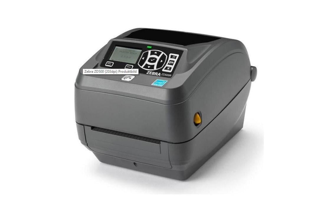 Zebra ZD500 – Etikettendrucker, Thermotransfer, bis 104 mm, Dispenser, USB, LAN, RS-232, 300 dpi