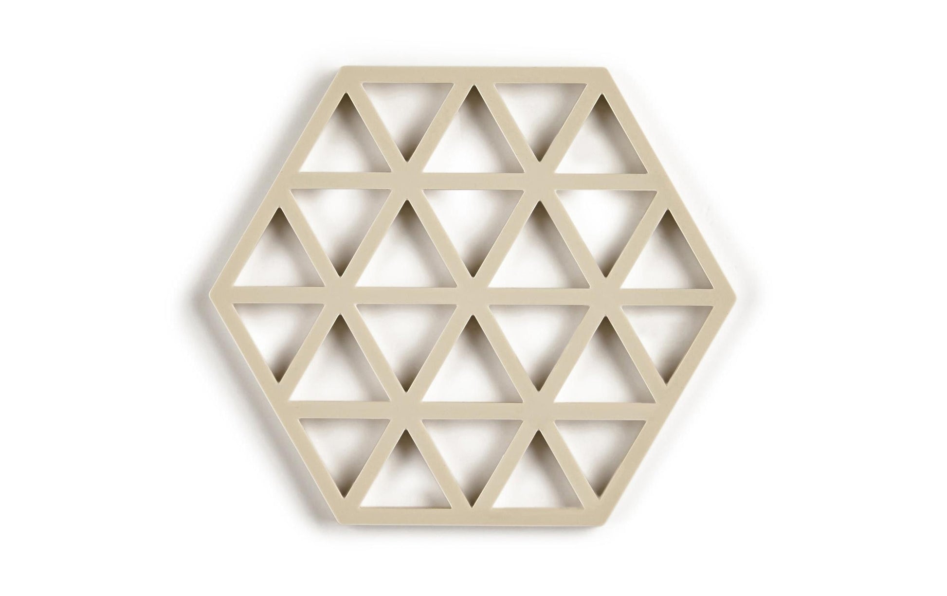 Zone Denmark Triangle – Teekannen-Untersatz 14 × 16 × 0,9 cm, Silikon, für Topf, Taupe